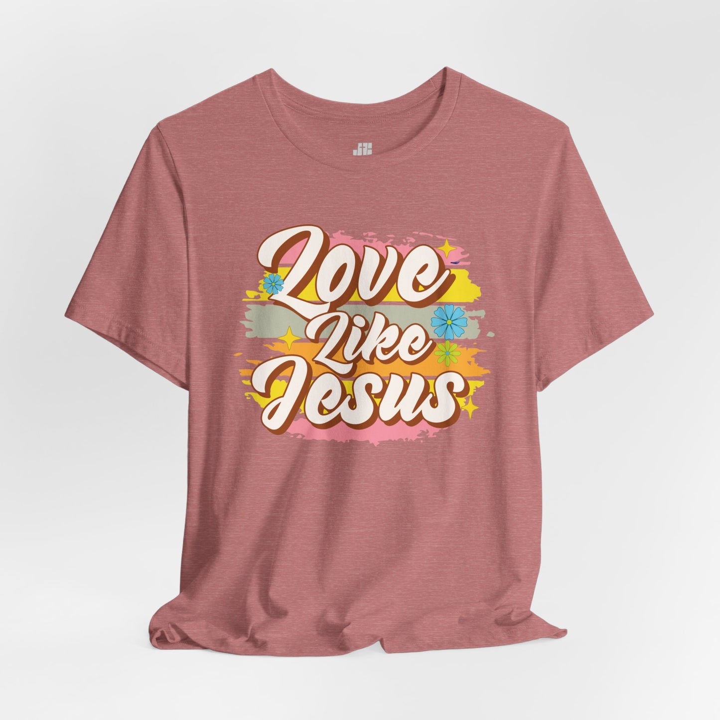 Groovy Love Like Jesus Soft Cotton Tee - Christian Shirt