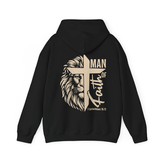 Man of Faith Christian Bible Verse Hoodie - Men's Hoodie