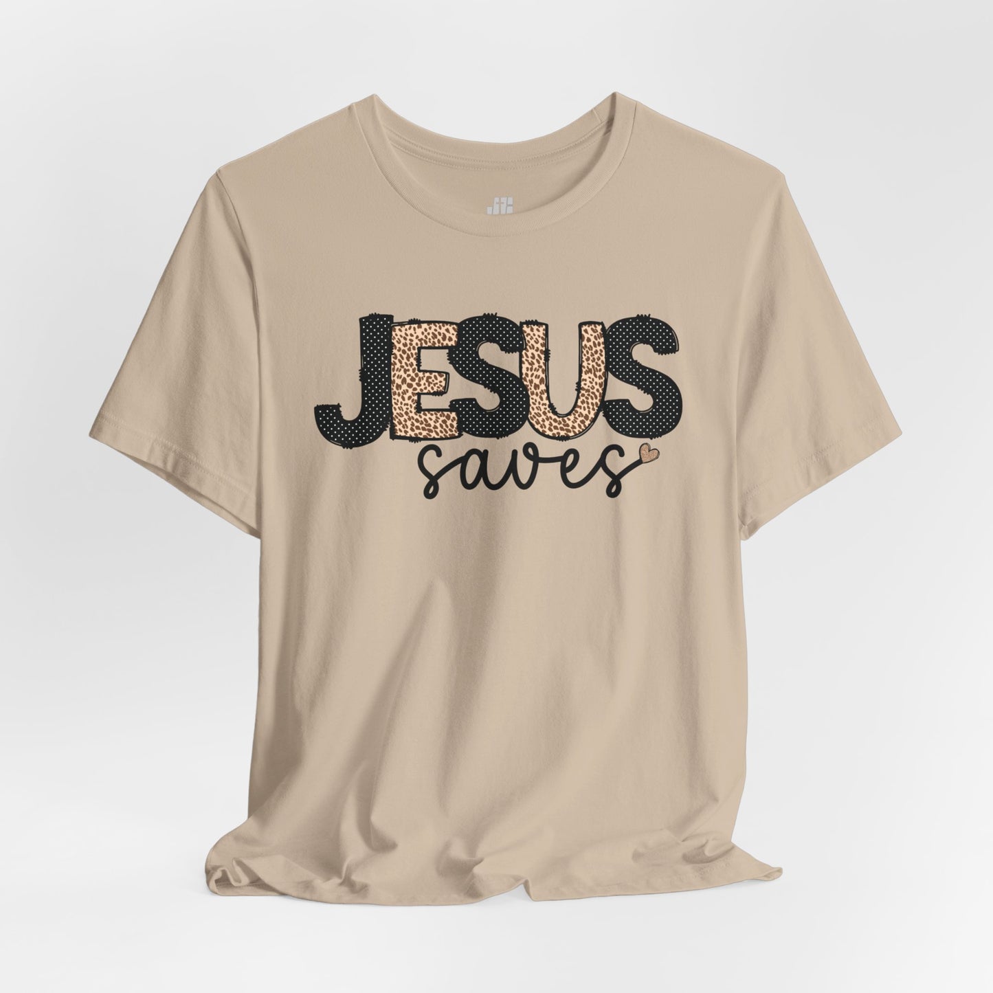 Jesus Saves Soft Cotton Tee - Christian Shirt