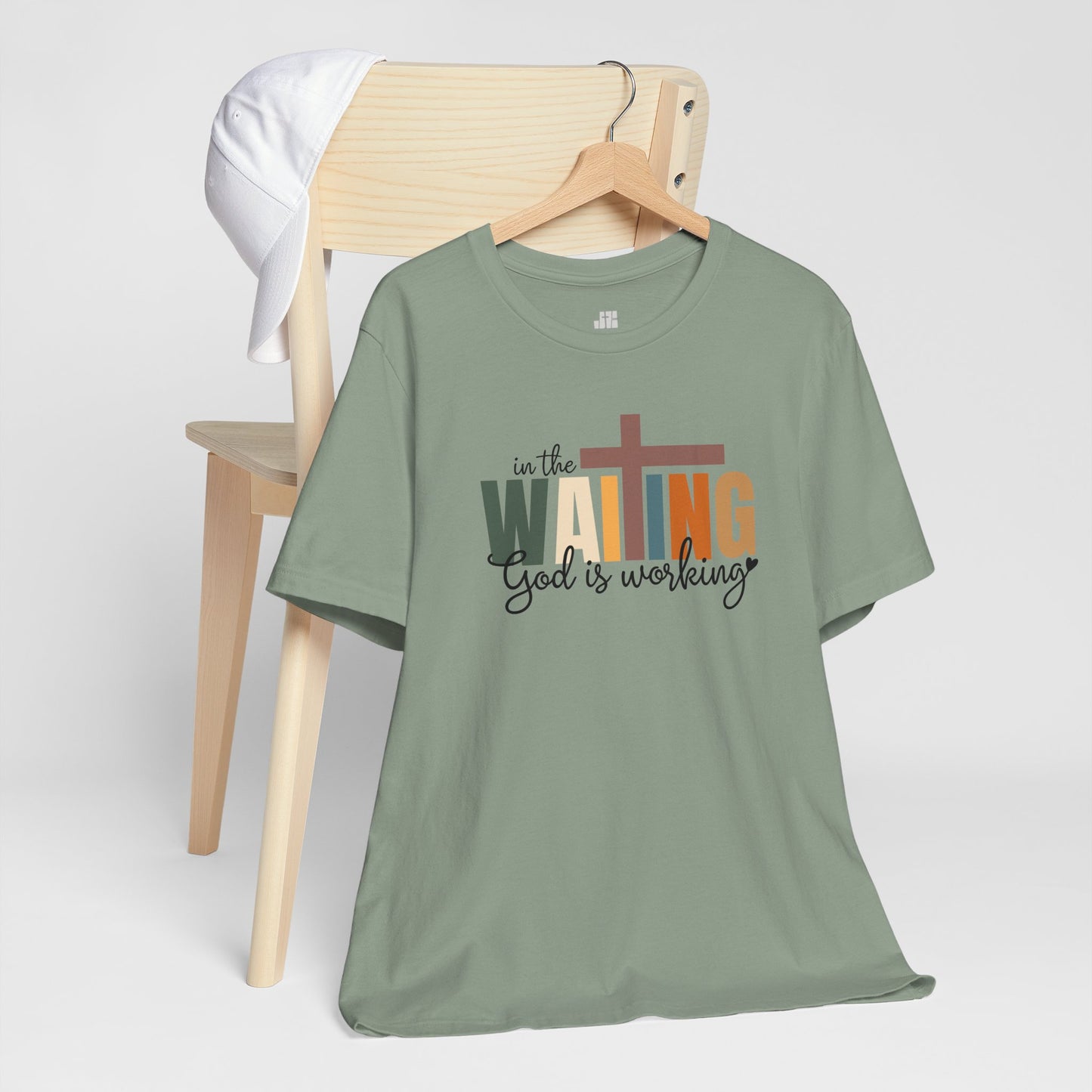 In the Waiting God is Working Christian Soft Cotton Tee