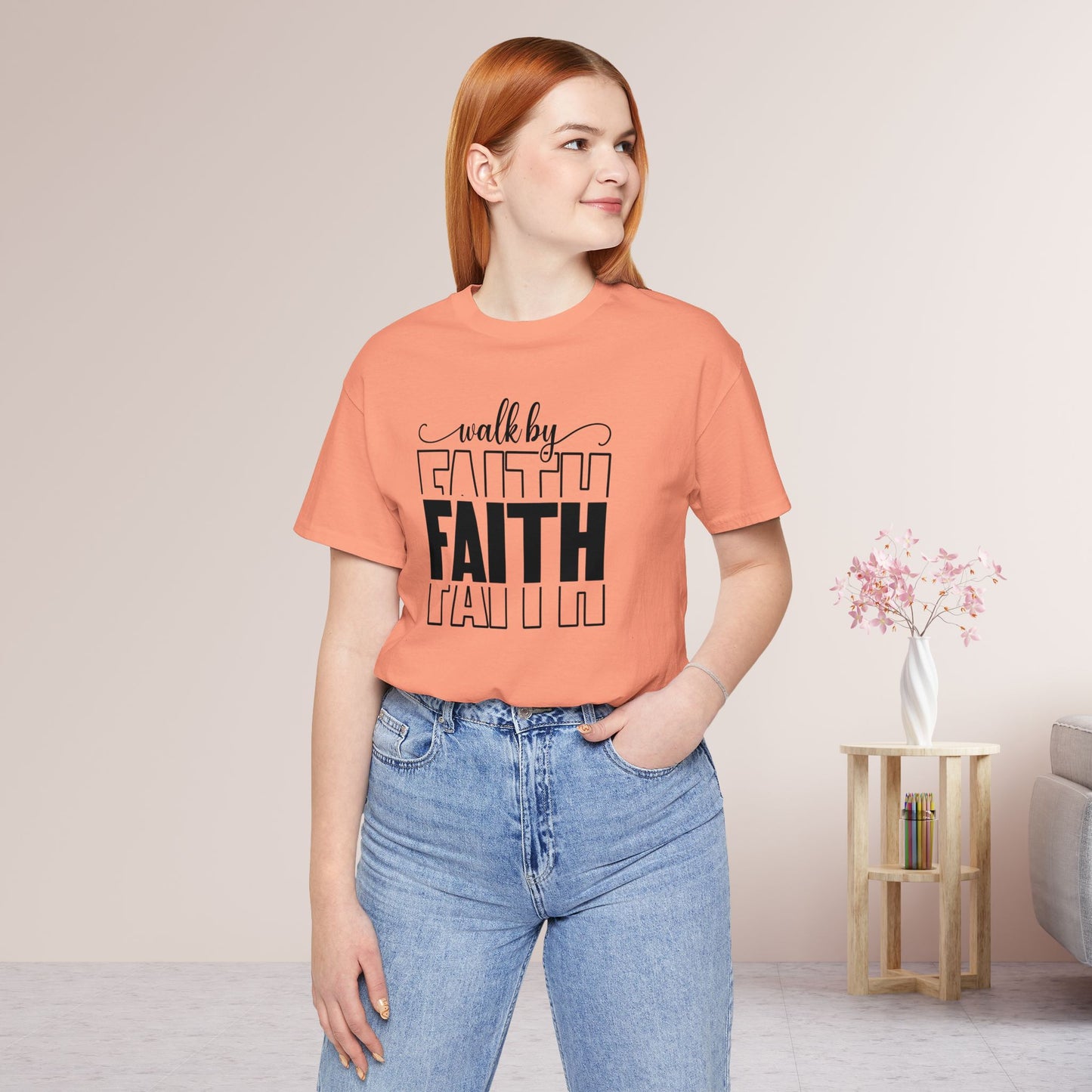 Walk by Faith Christian Soft Cotton Tee