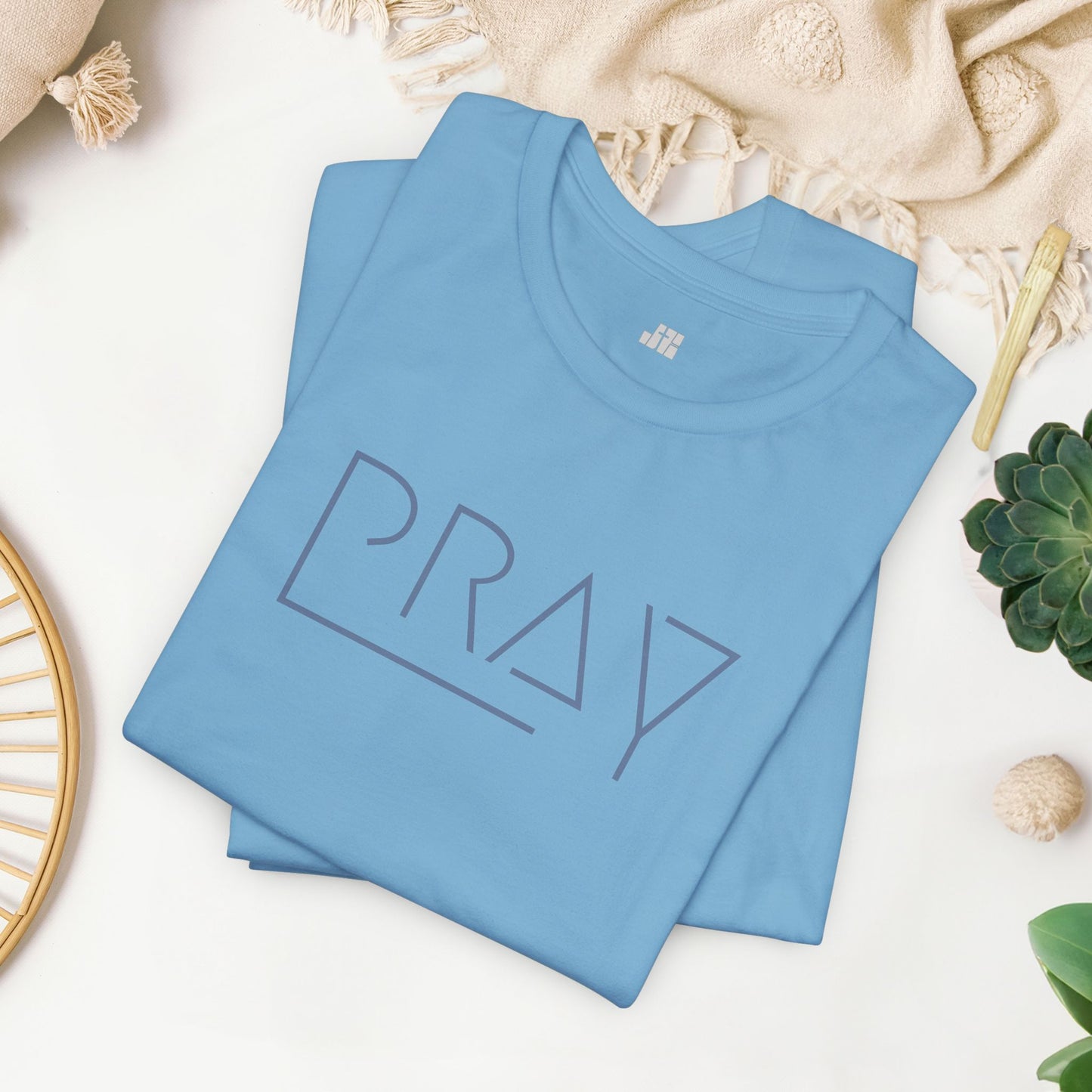 Minimalist Pray Soft Cotton Tee - Pray On It, Pray Over It, Pray Through It T-shirt