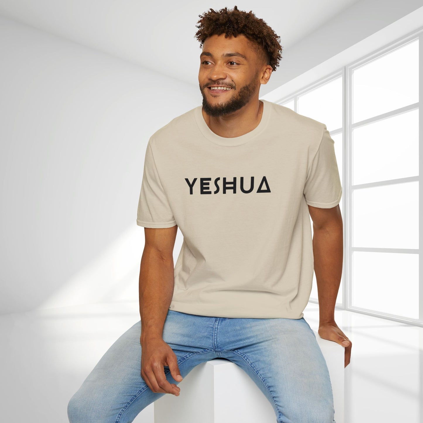 Unisex YESHUA Softstyle T-shirt -  Minimalist Christian Shirt