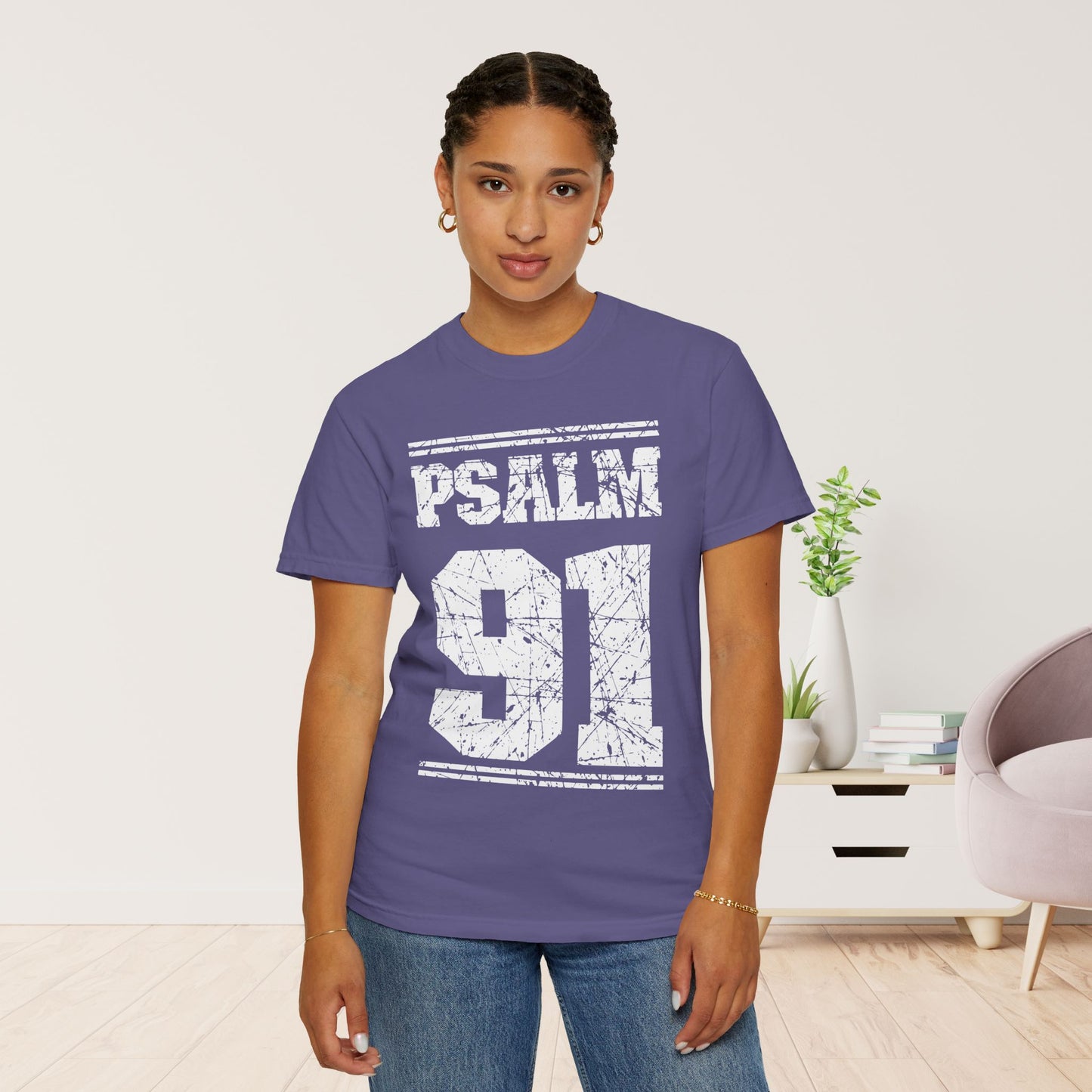 Psalm 91 Comfort Colors Christian Shirt - Bible Verse Shirt