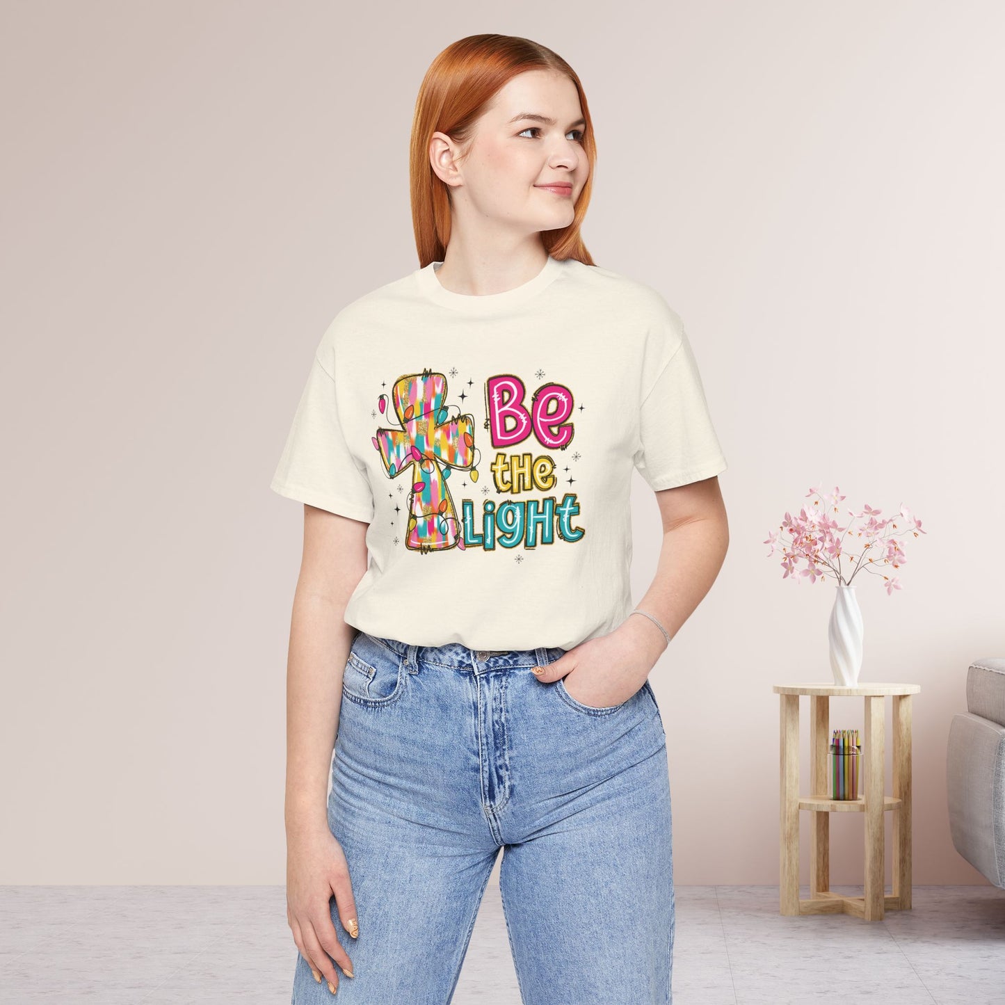 Be The Light Soft Cotton Tee - Christian Christmas Shirt