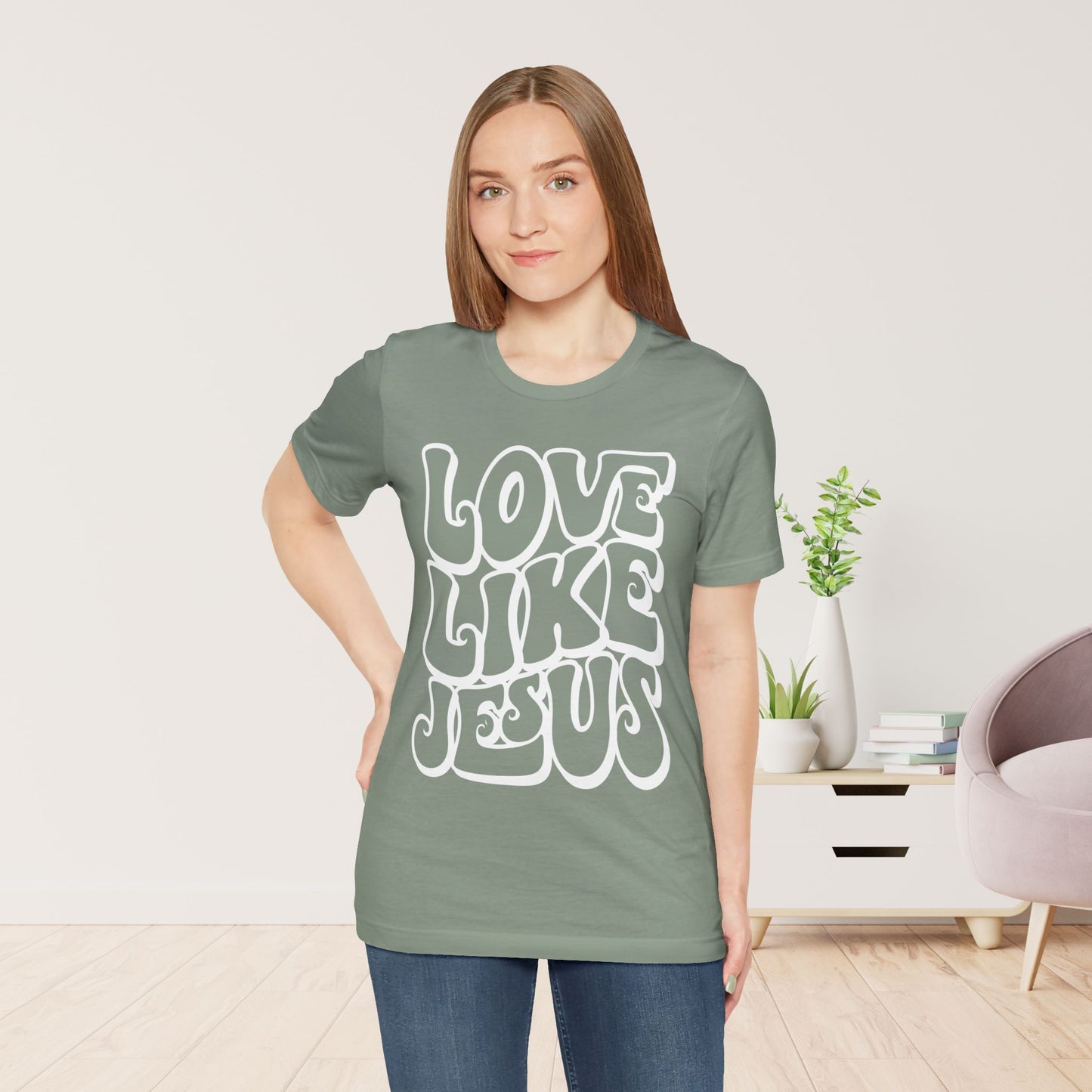 Love Like Jesus Soft Cotton Tee - Christian Shirt