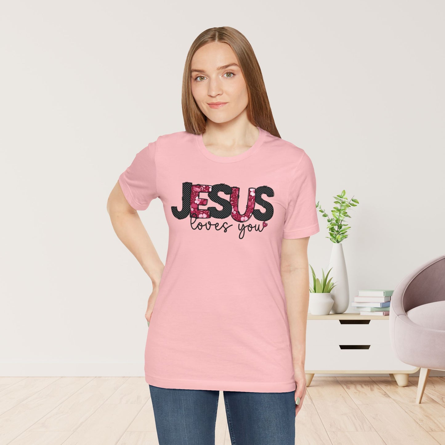 Jesus Loves You Soft Cotton Tee - Christian Shirt