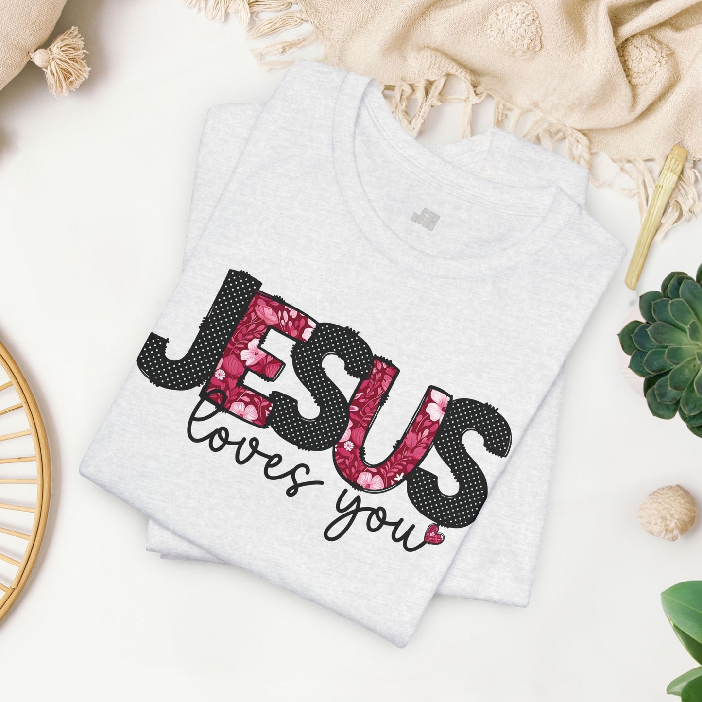 Jesus Loves You Soft Cotton Tee - Christian Shirt