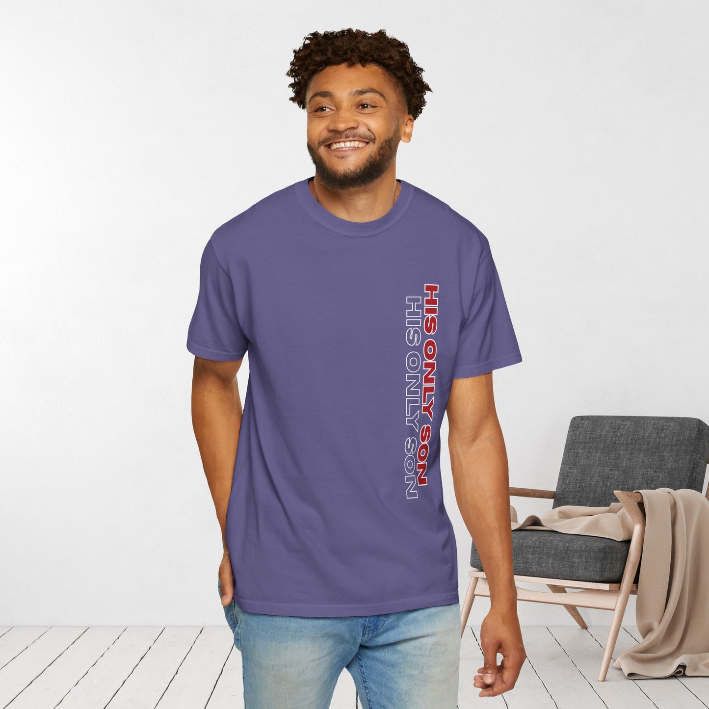 Comfort Colors Men's Bible Verse Shirt John 3:16