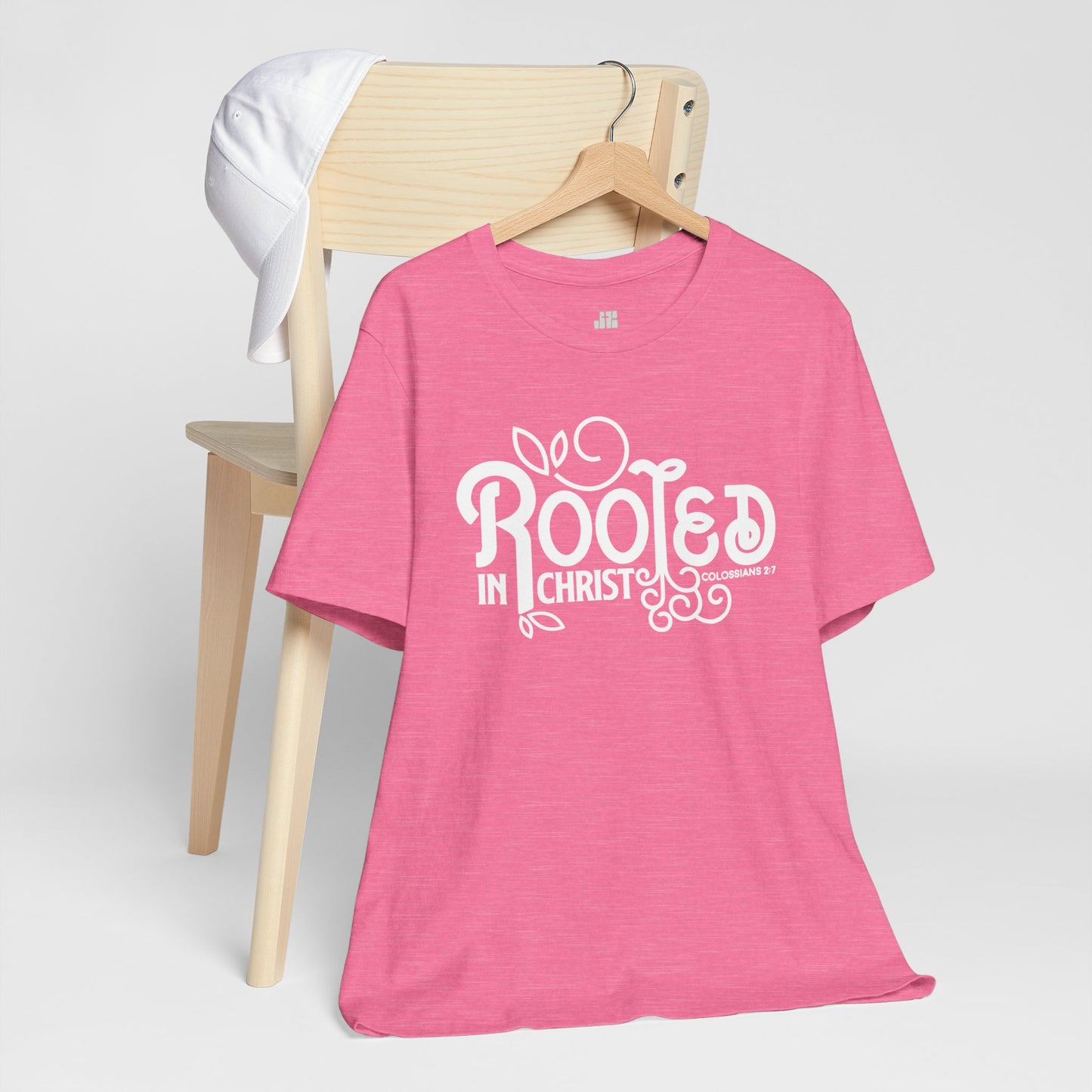 Rooted in Christ Shirt - Bible Verse Christian Soft Cotton Tee