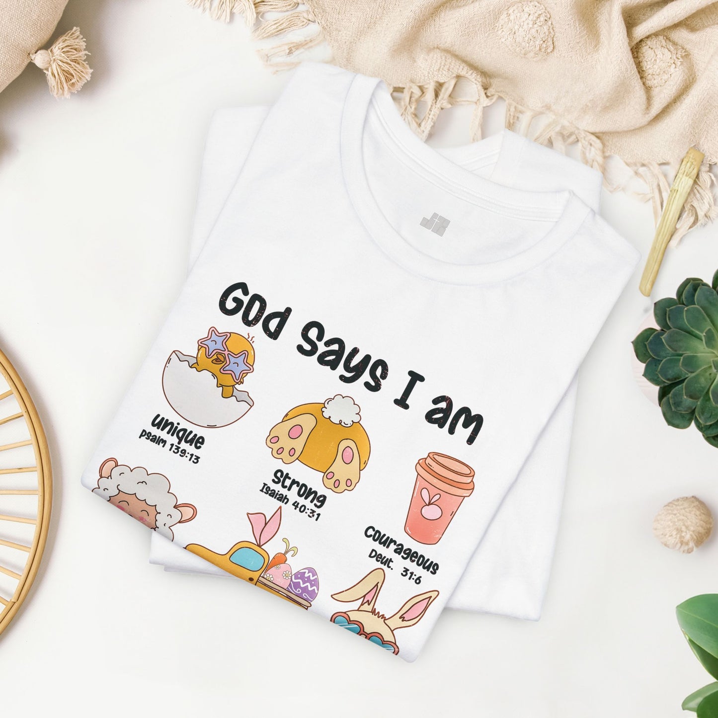 God Says I Am... Soft Cotton Tee - Christian Easter Shirt