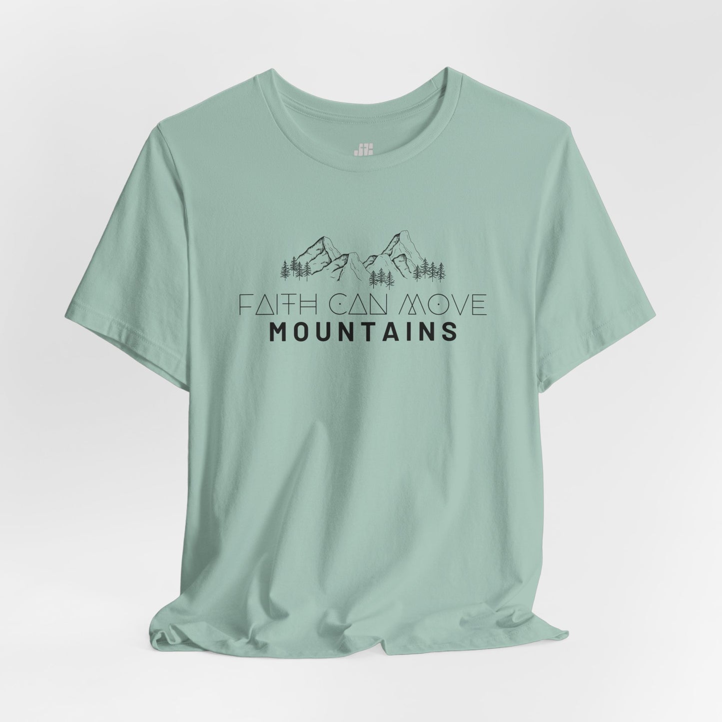 Faith Can Move Mountains Soft Cotton Tee - Matthew 17:20 Bible Verse Shirt