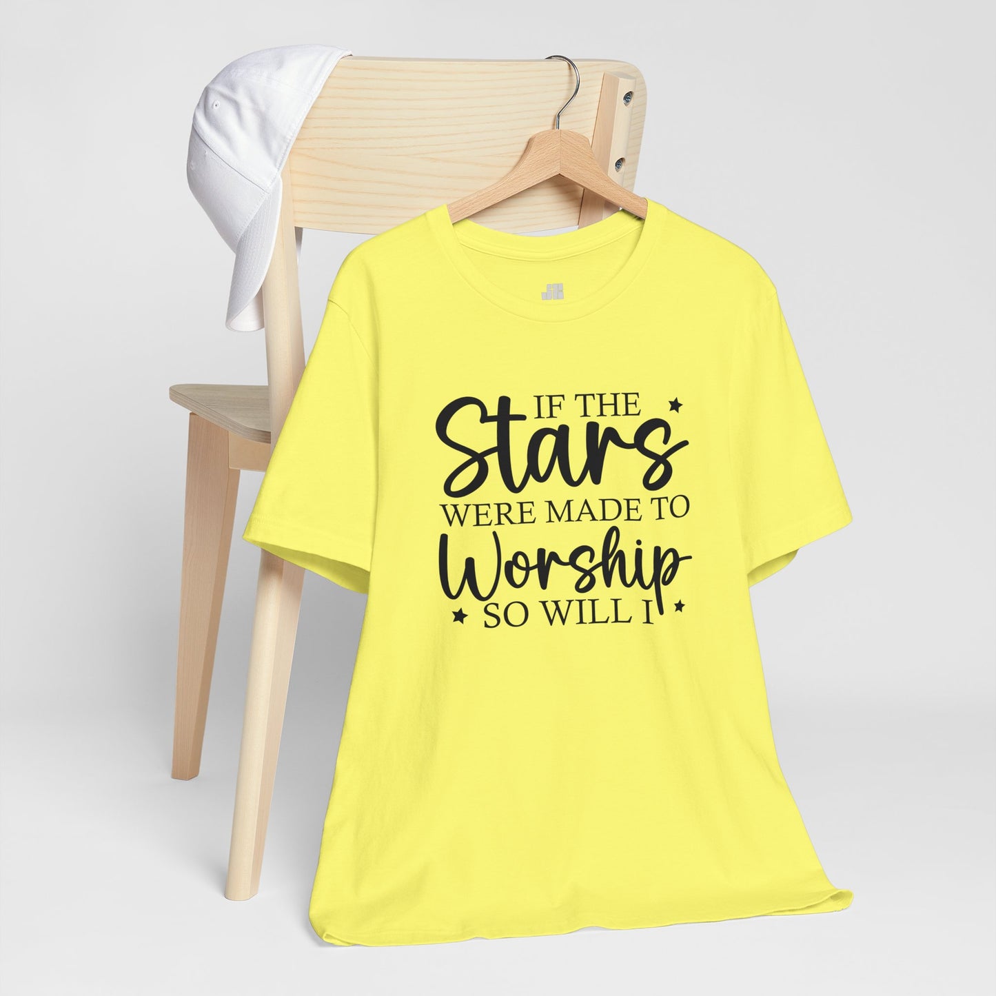 If The Stars Were Made To Worship So Will I Soft Cotton Tee - Christian Tee