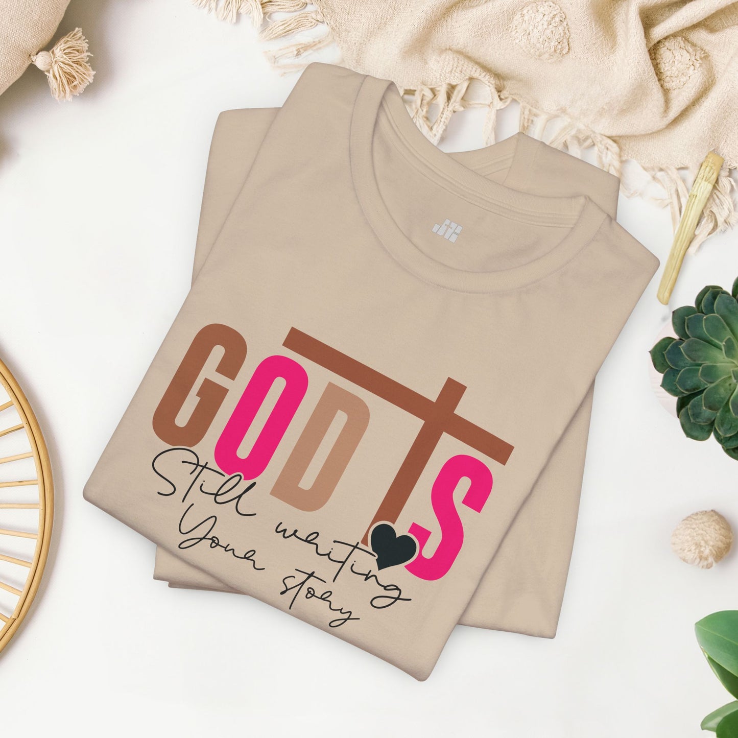 Pink God is Still Writing Your Story Christian Soft Cotton Tee