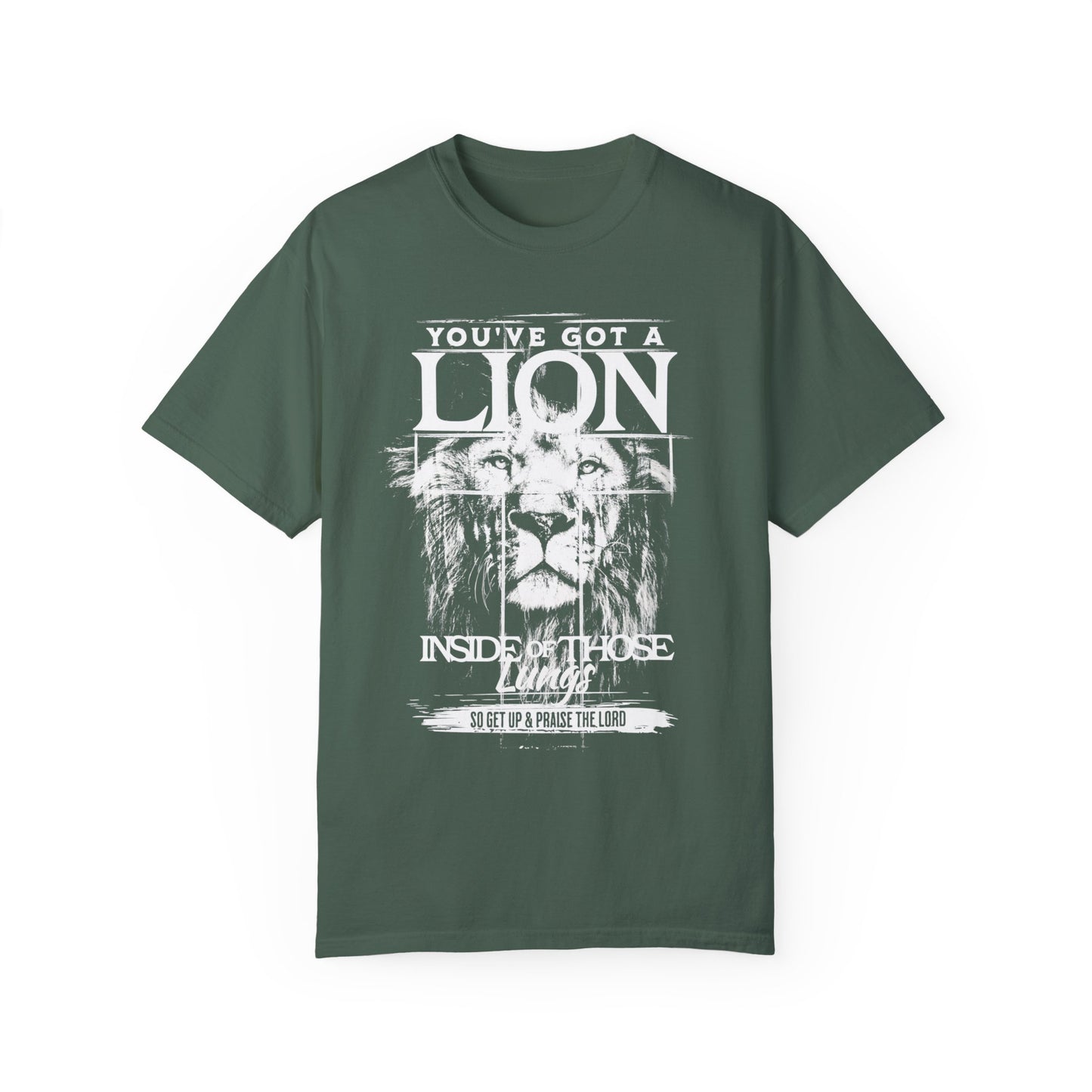 Comfort Colors You've Got A Lion Inside of Those Lungs Tee - Christian Shirt