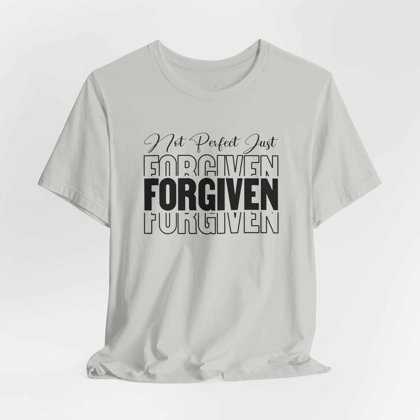 Not Perfect Just Forgiven Christian Soft Cotton Tee