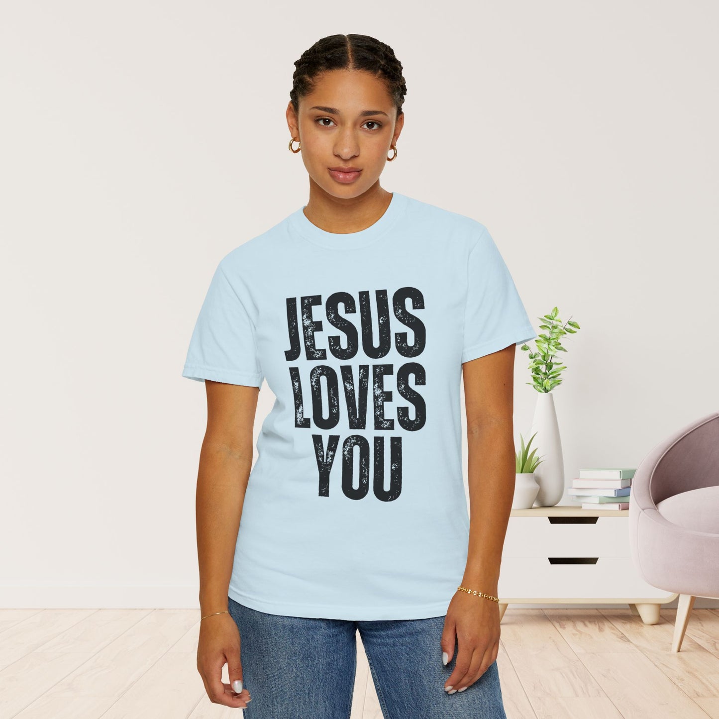 Comfort Colors Unisex Jesus Loves You Shirt