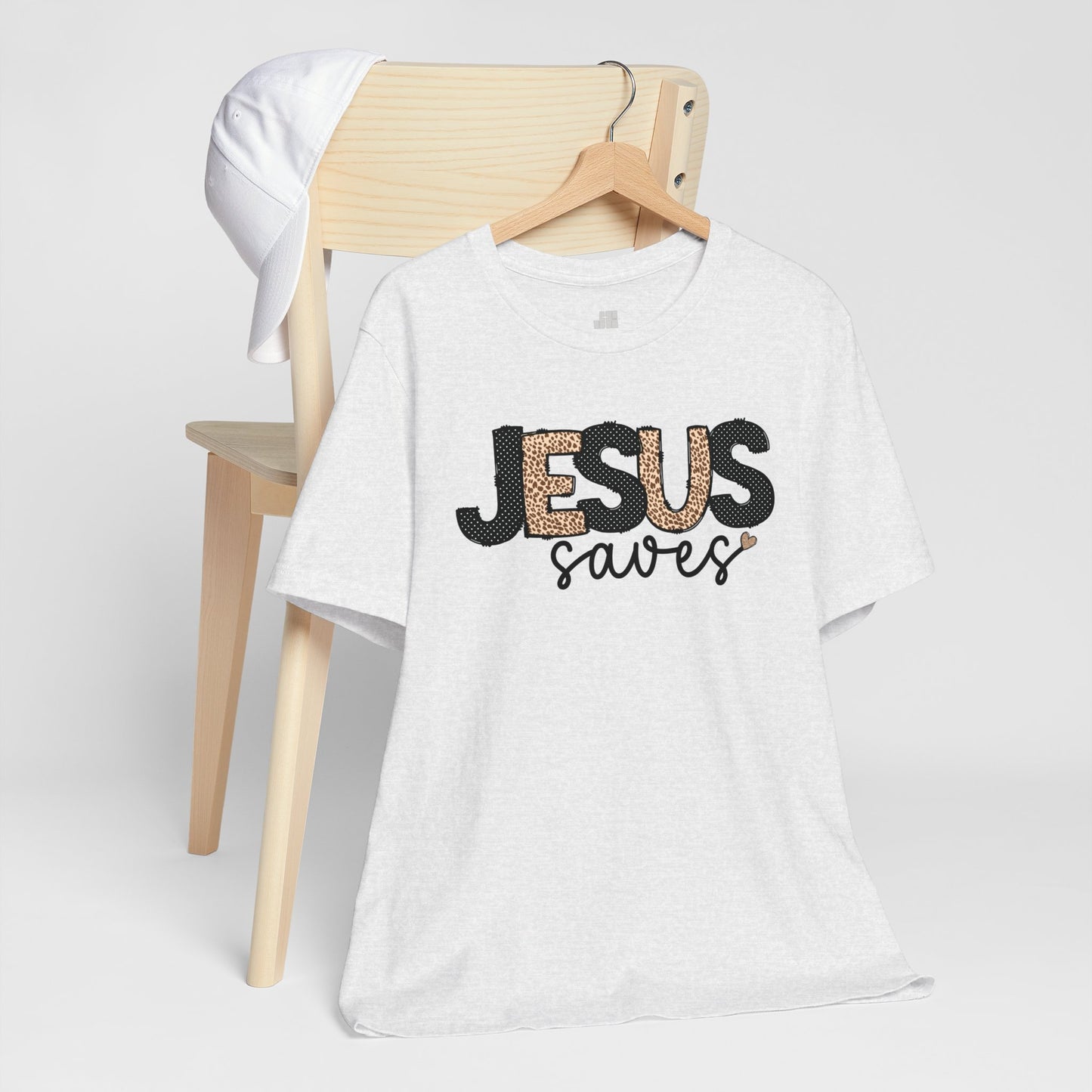 Jesus Saves Soft Cotton Tee - Christian Shirt