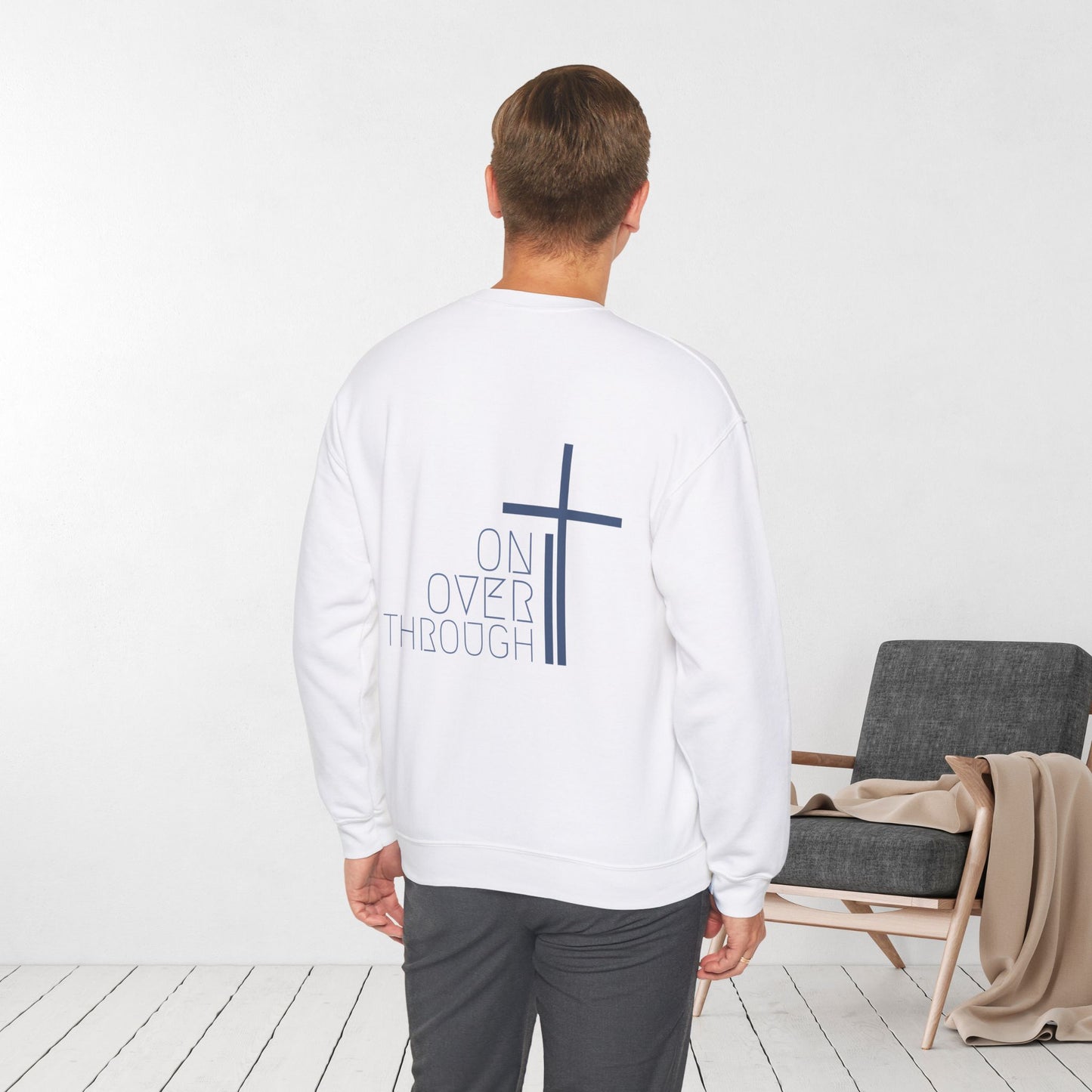 Minimalist Pray Sweatshirt - Pray On It, Pray Over It, Pray Through It Sweatshirt