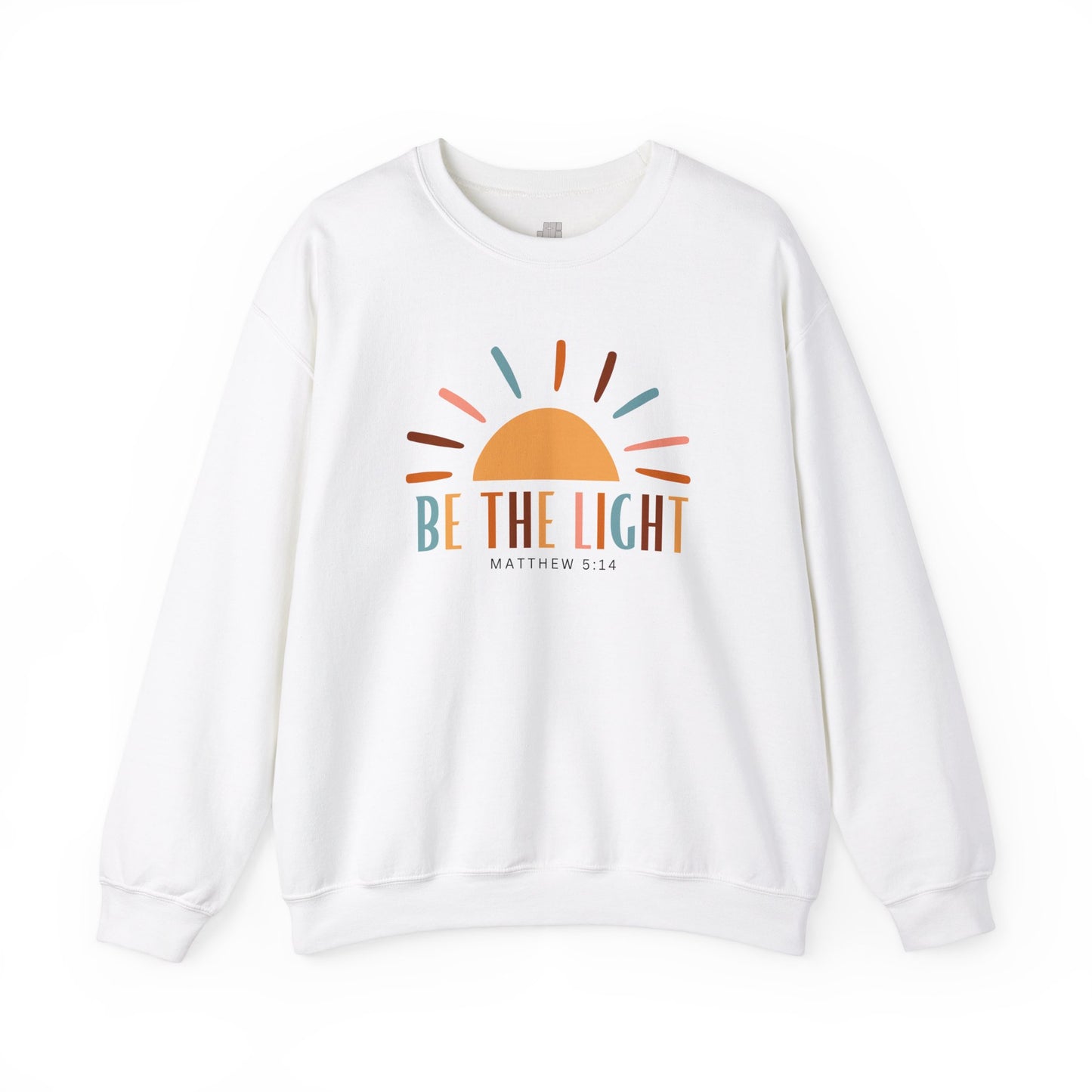 Be the Light Matthew 5:14 Bible Verse Crewneck Sweatshirt for Christians