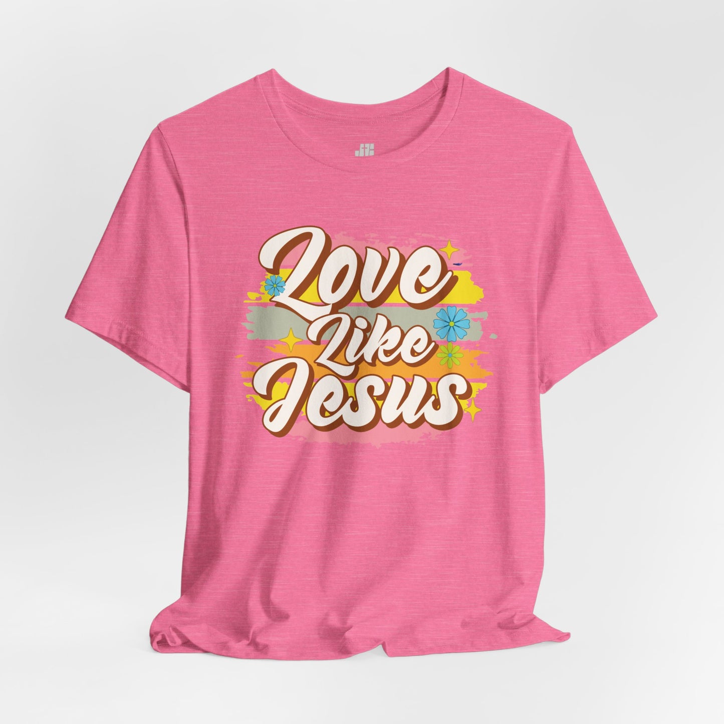 Groovy Love Like Jesus Soft Cotton Tee - Christian Shirt