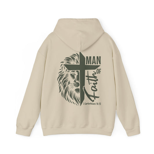 Man of Faith Christian Bible Verse Hoodie - Men's Hoodie