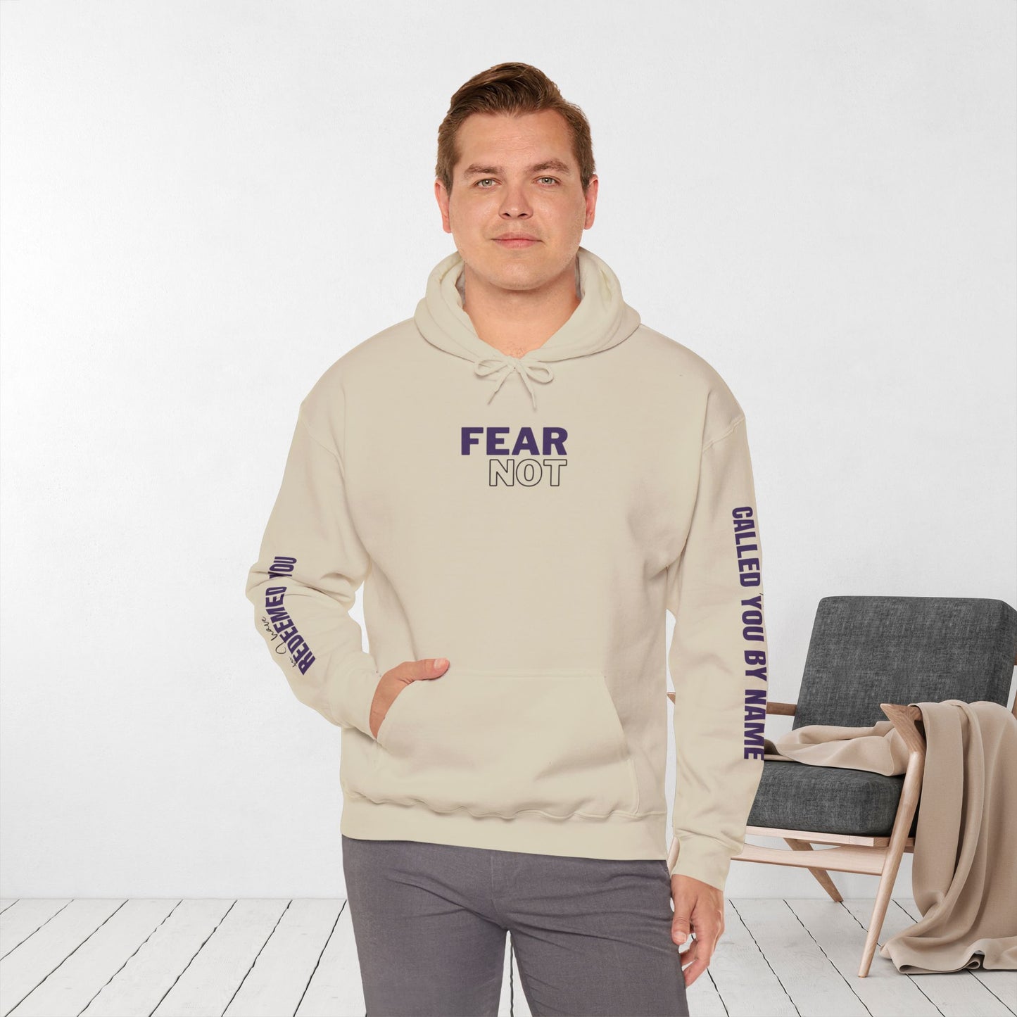 Fear Not For I Have Redeemed You Hoodie - Isaiah 43:1-2 Bible Verse Christian Hoodie