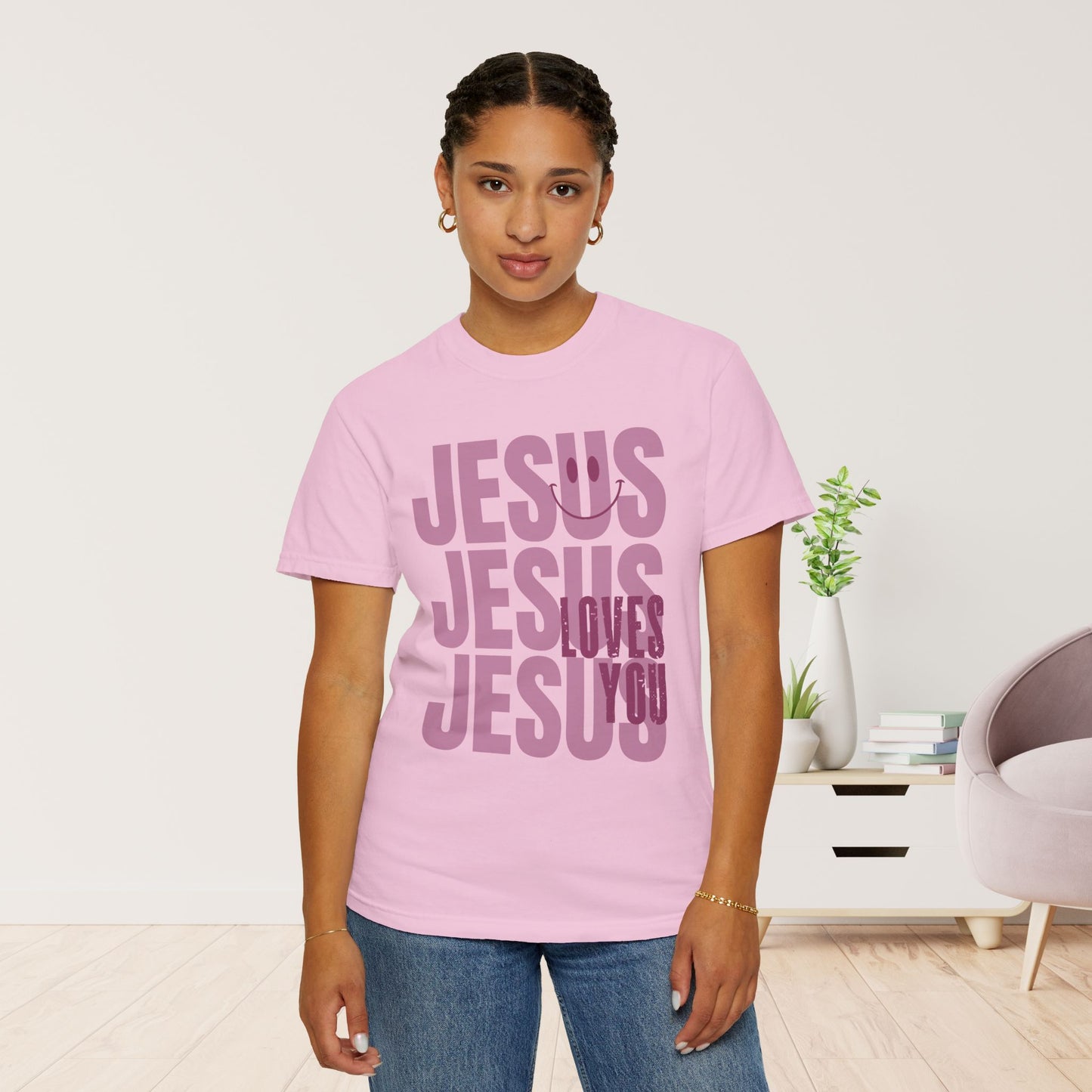 Jesus Loves You Comfort Colors Christian Shirt