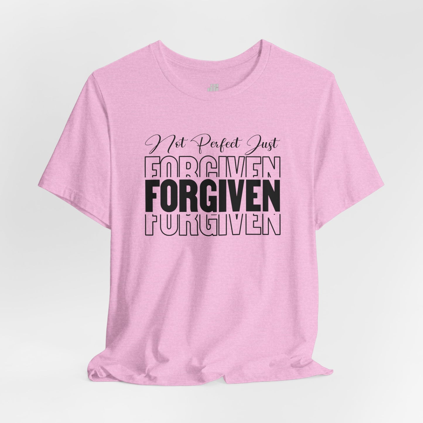 Not Perfect Just Forgiven Christian Soft Cotton Tee