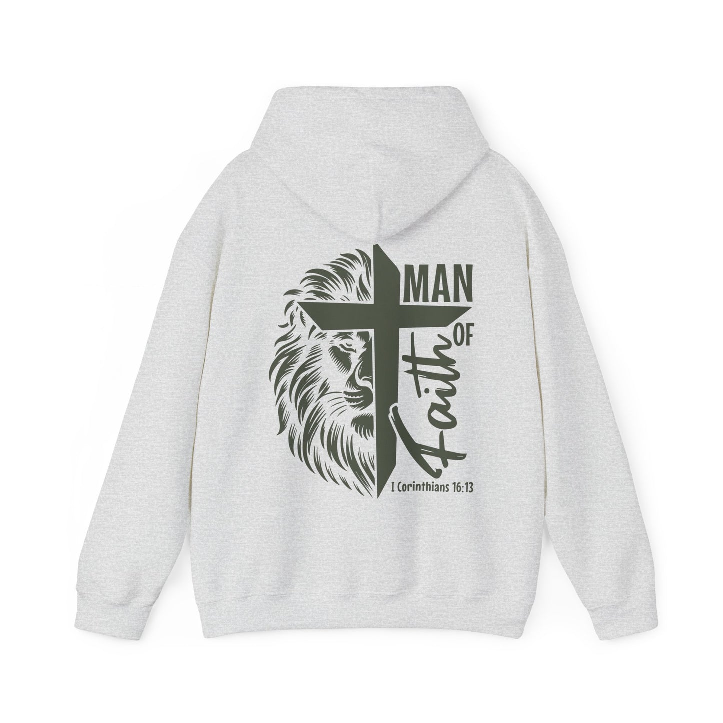 Man of Faith Christian Bible Verse Hoodie - Men's Hoodie