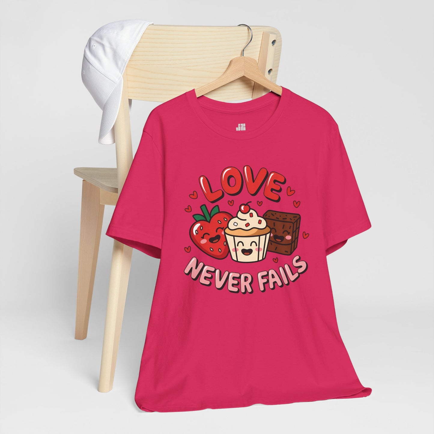 Love Never Fails Soft Cotton Tee - Christian Shirt