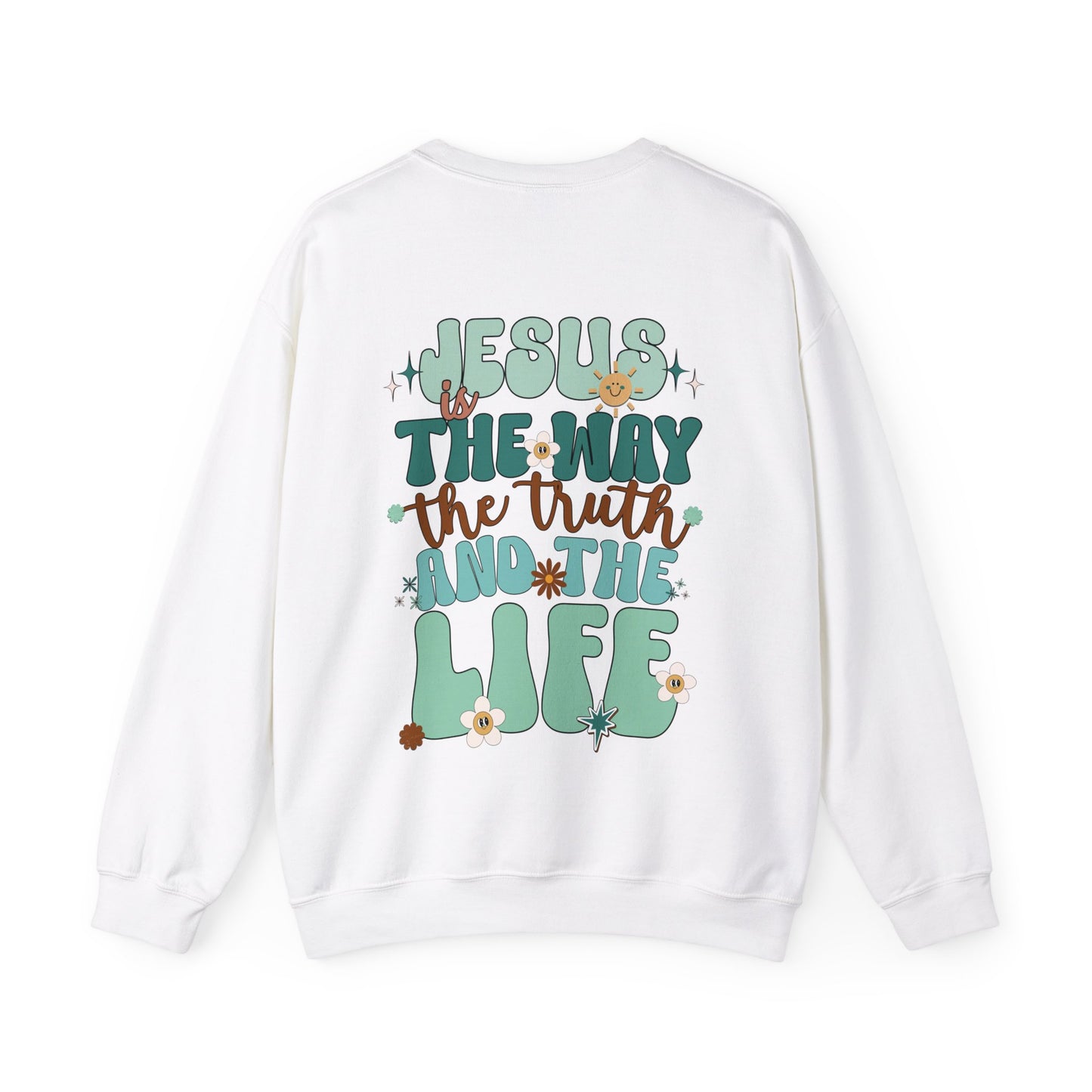 Green Jesus is the Way John 14:6 Bible Verse Christian Sweatshirt