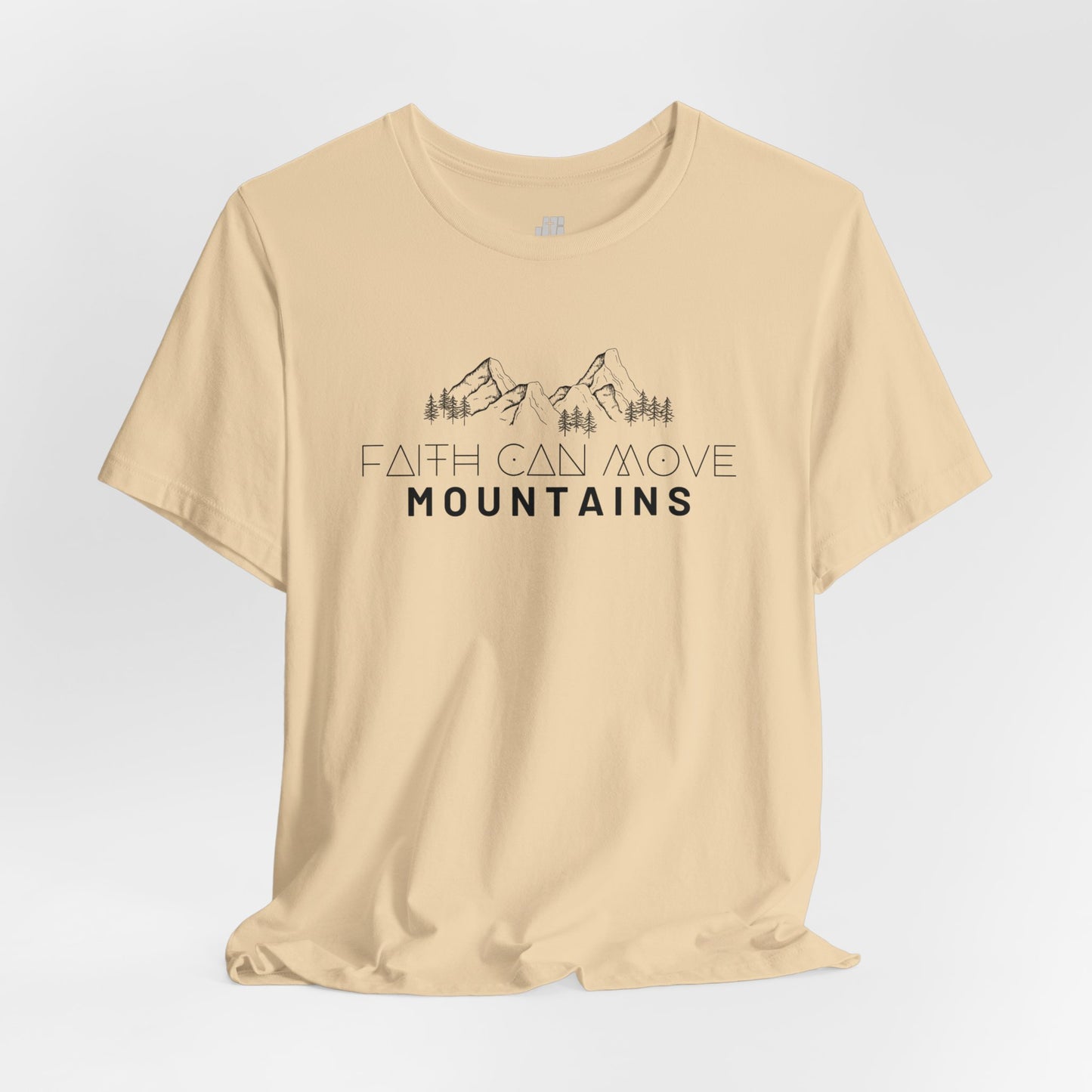 Faith Can Move Mountains Soft Cotton Tee - Matthew 17:20 Bible Verse Shirt