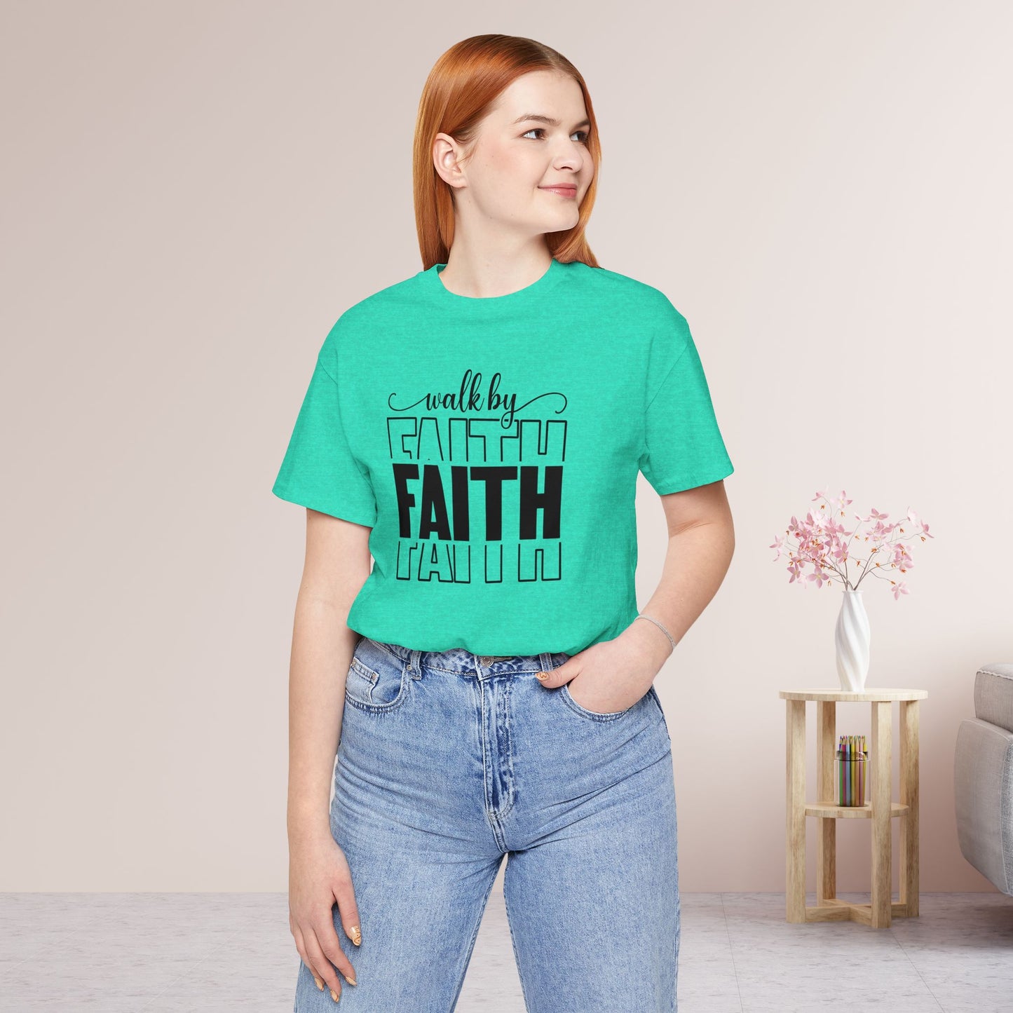 Walk by Faith Christian Soft Cotton Tee