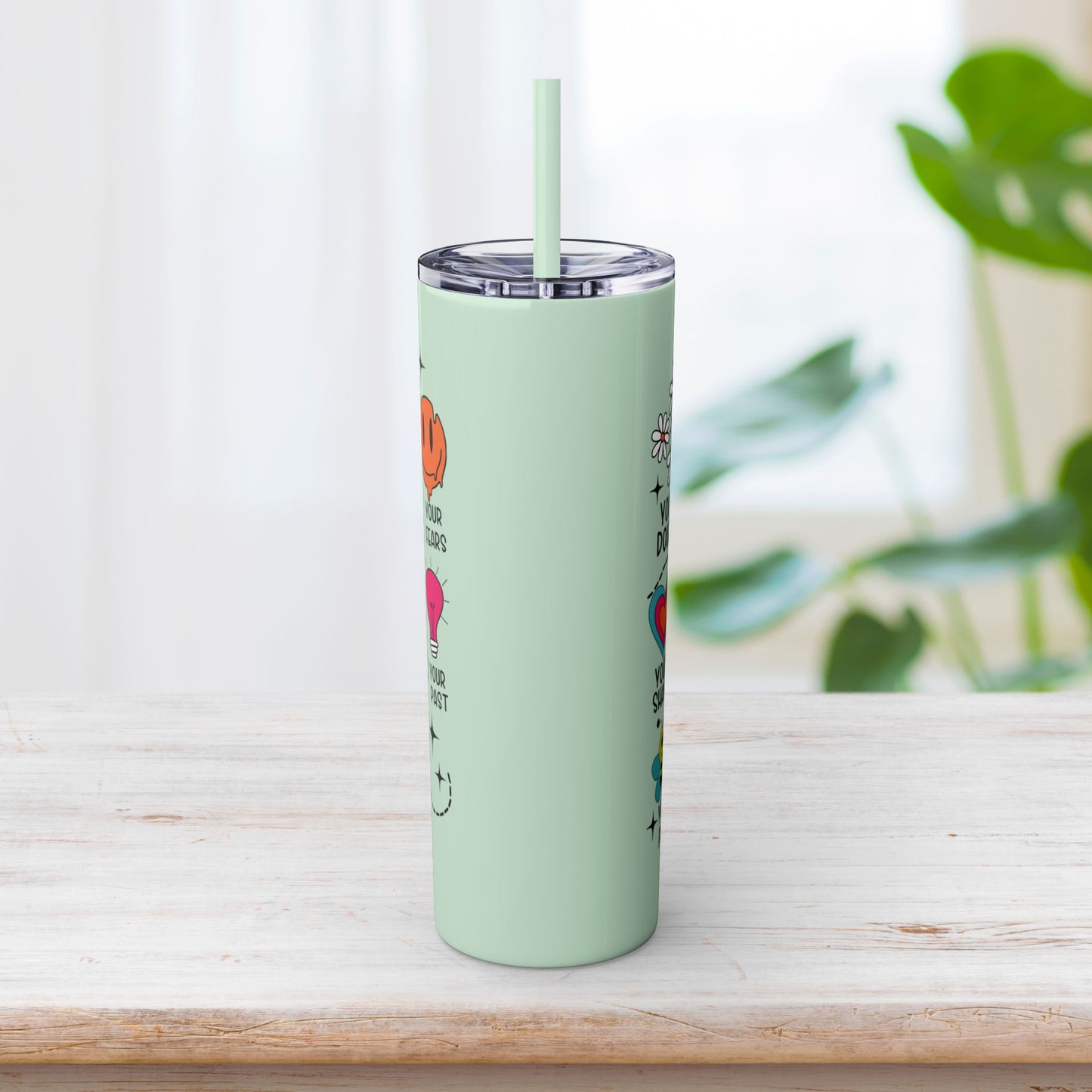 Christian God Is So Much Bigger Than Skinny Tumbler with Straw - 20oz