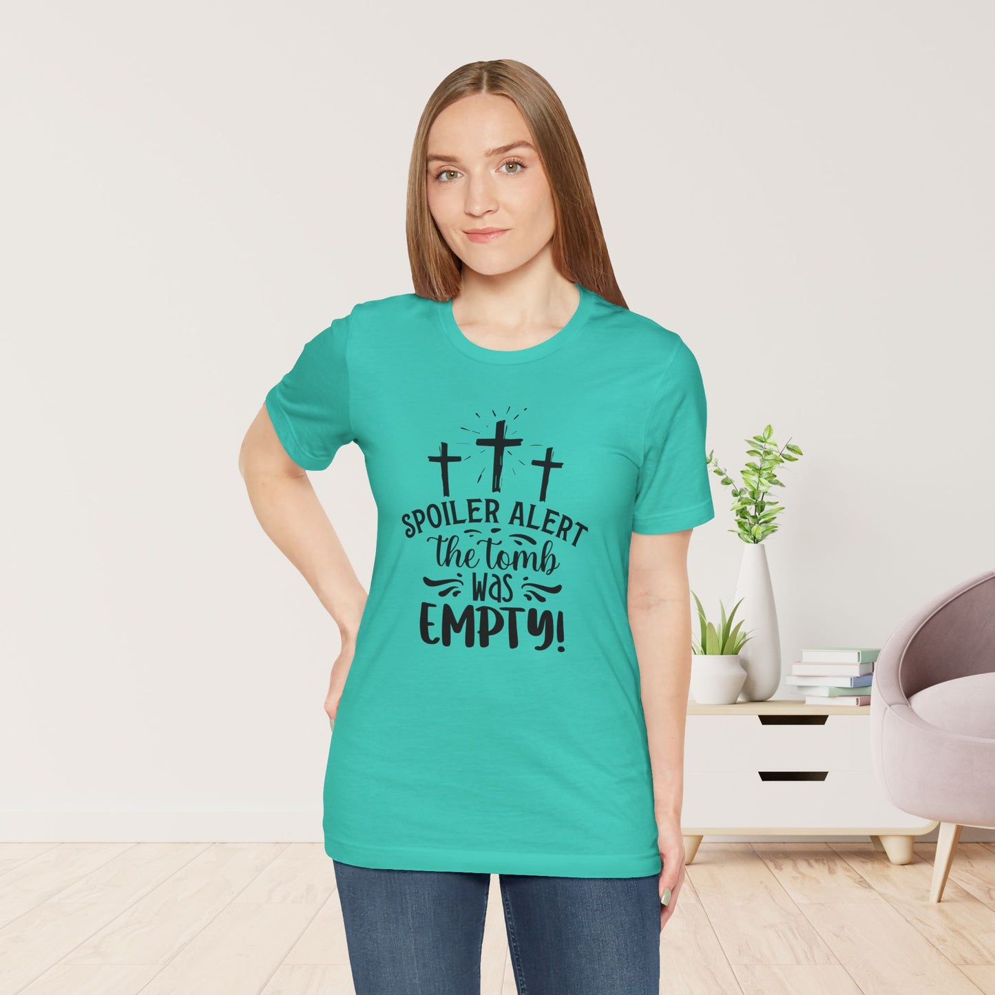 Spoiler Alert The Tomb Was Empty Christian Soft Cotton Tee - Easter Shirt