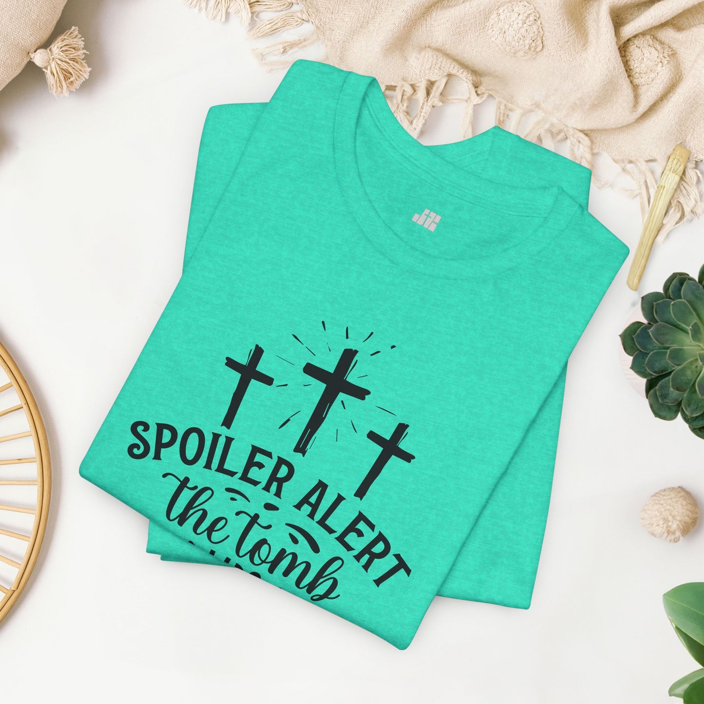 Spoiler Alert The Tomb Was Empty Christian Soft Cotton Tee - Easter Shirt