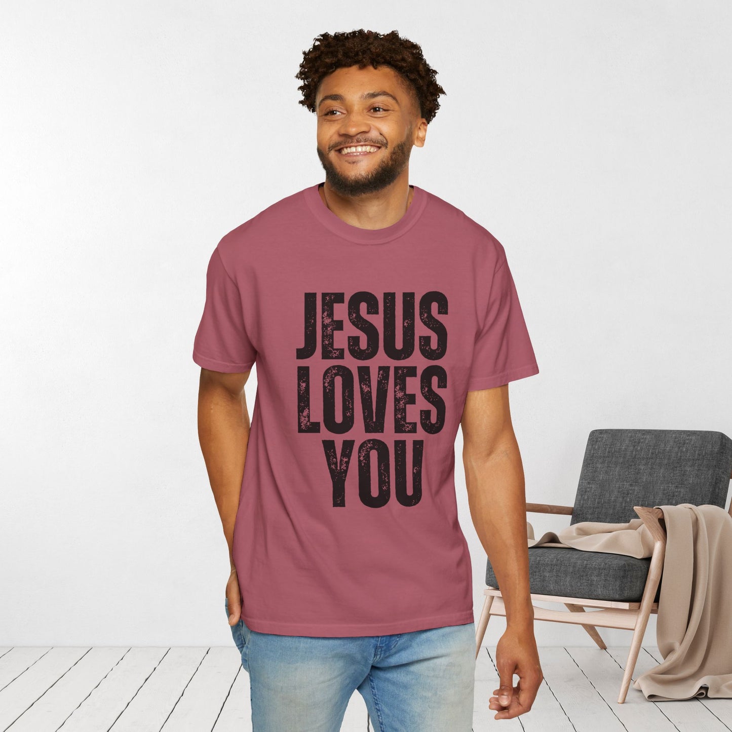 Comfort Colors Unisex Jesus Loves You Shirt