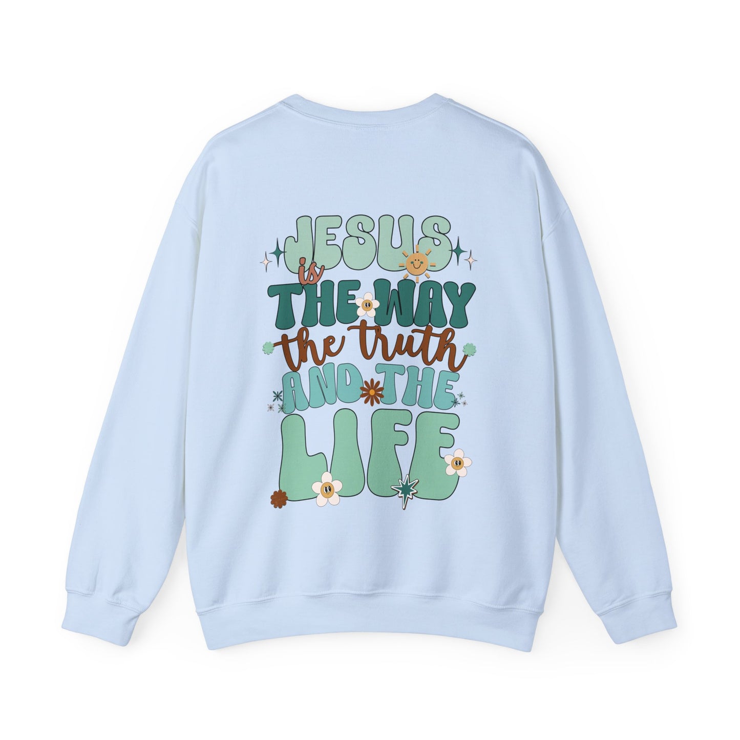 Green Jesus is the Way John 14:6 Bible Verse Christian Sweatshirt