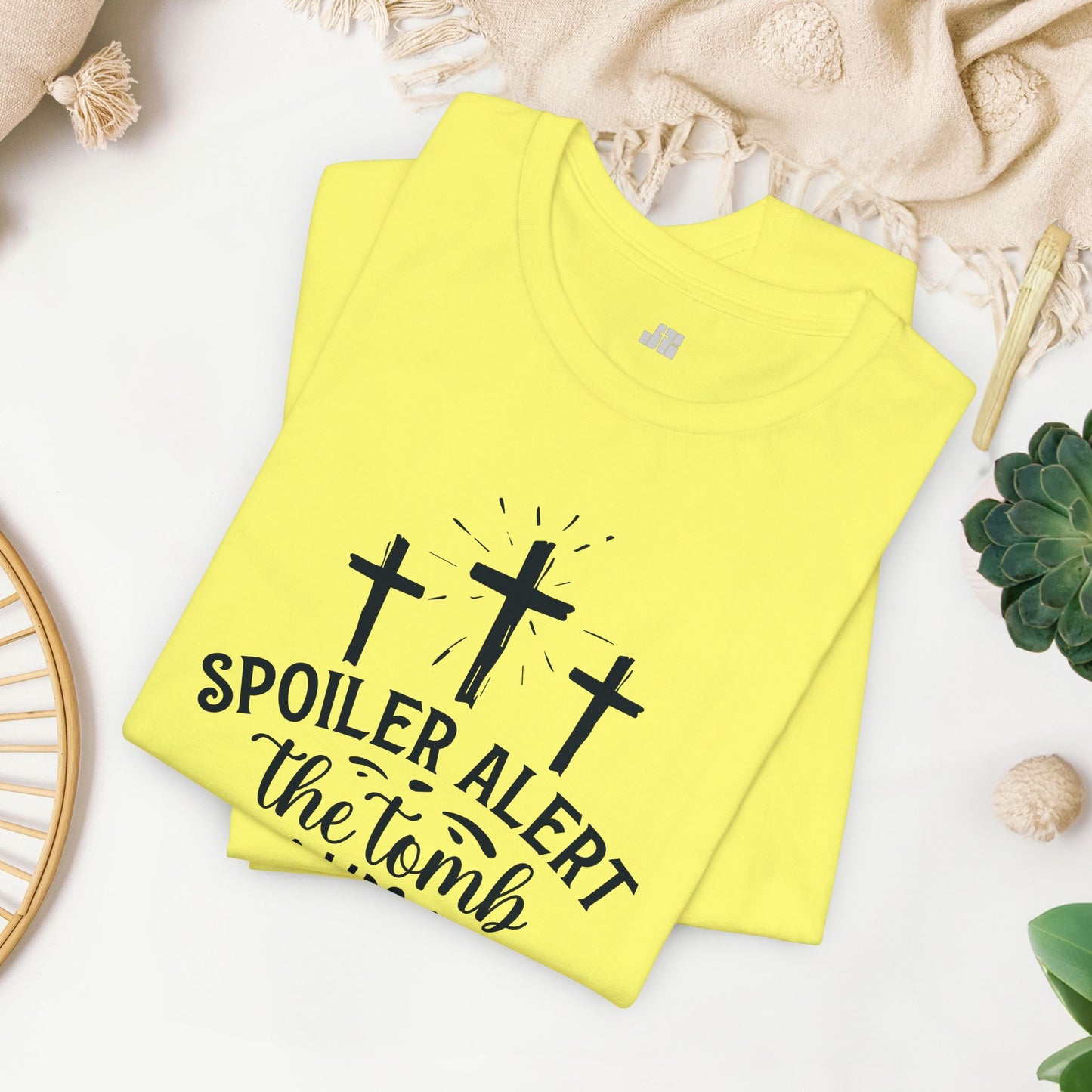 Spoiler Alert The Tomb Was Empty Christian Soft Cotton Tee - Easter Shirt