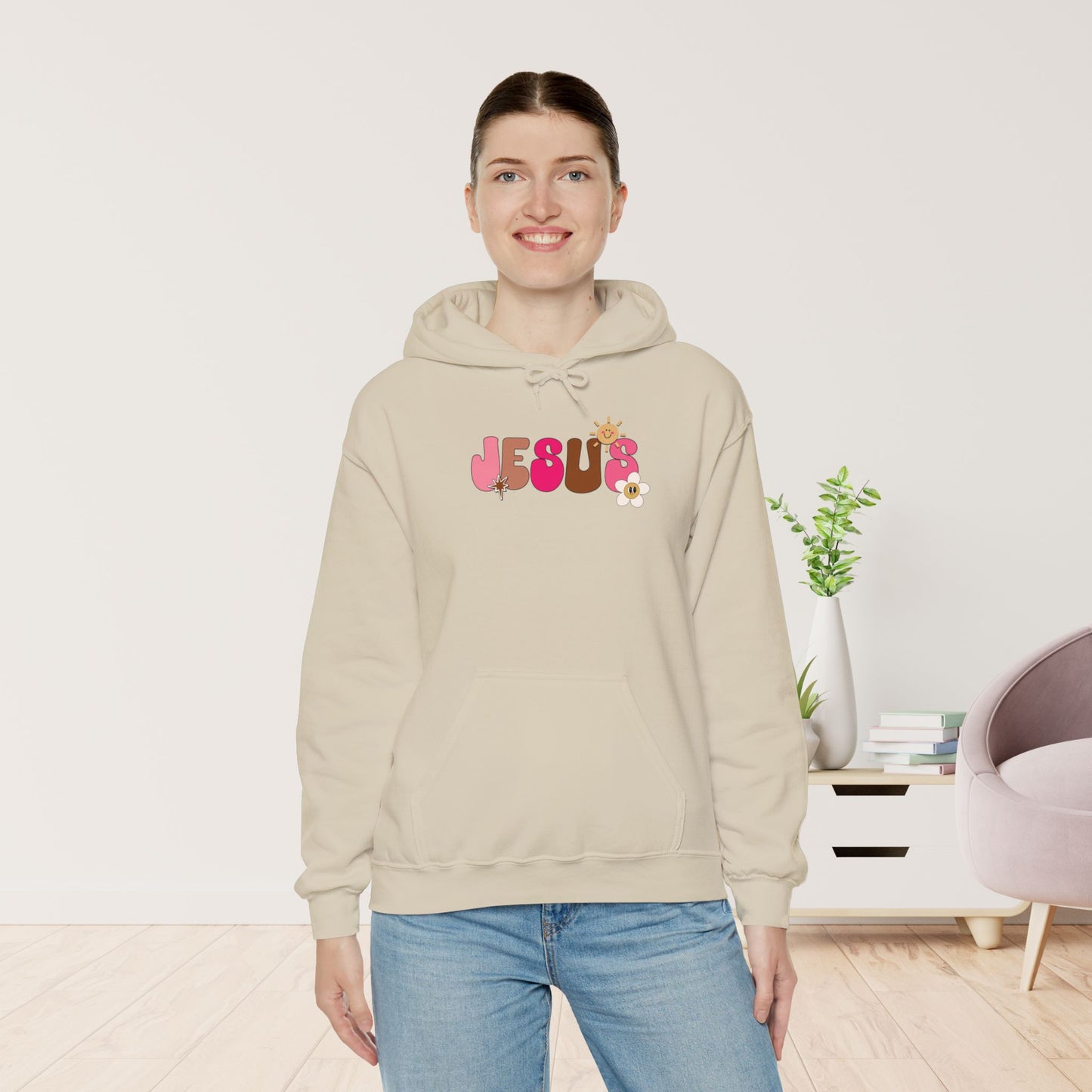 Pink Jesus is the Way John 14:6 Bible Verse Christian Hoodie