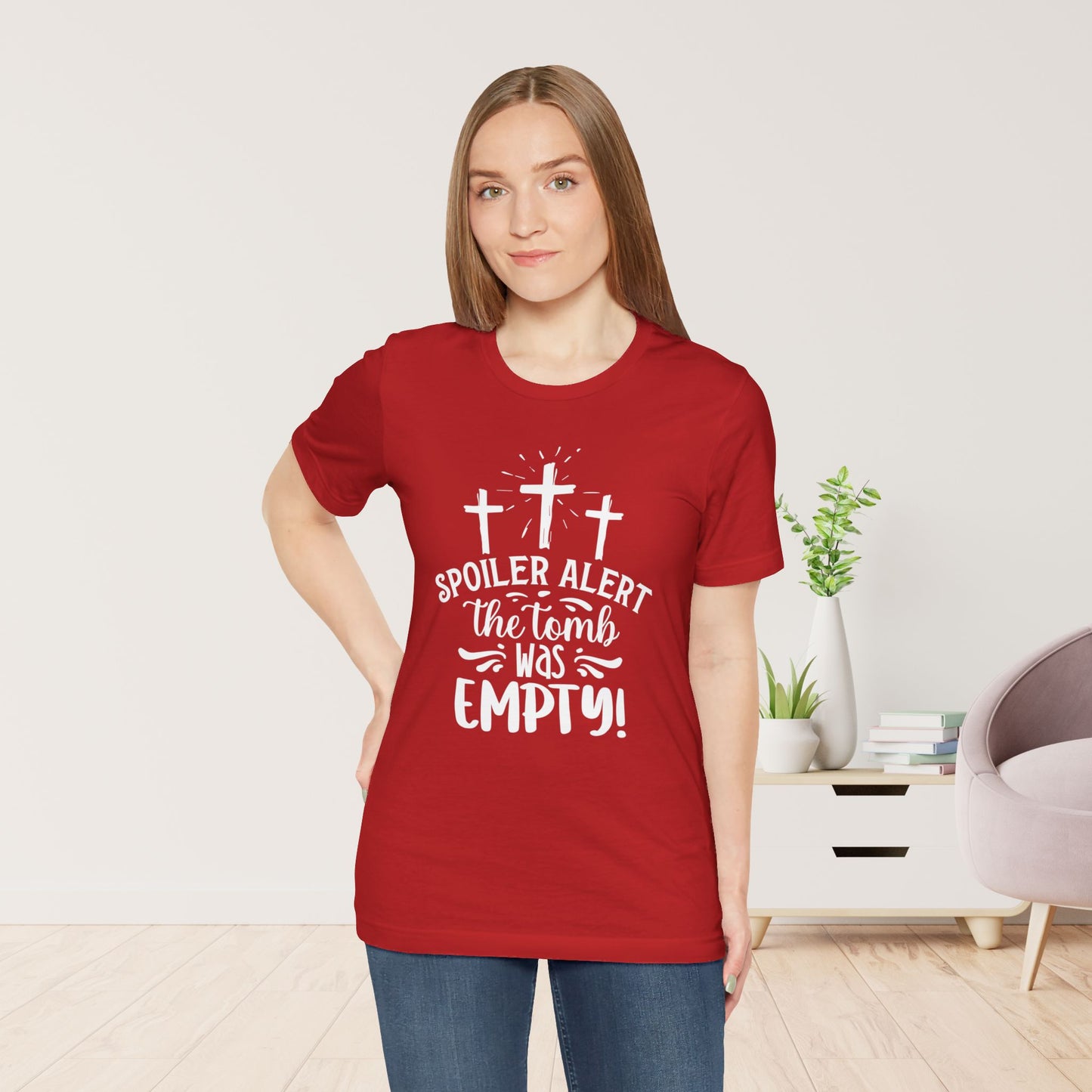 Spoiler Alert The Tomb Was Empty Christian Soft Cotton Tee - Easter Shirt