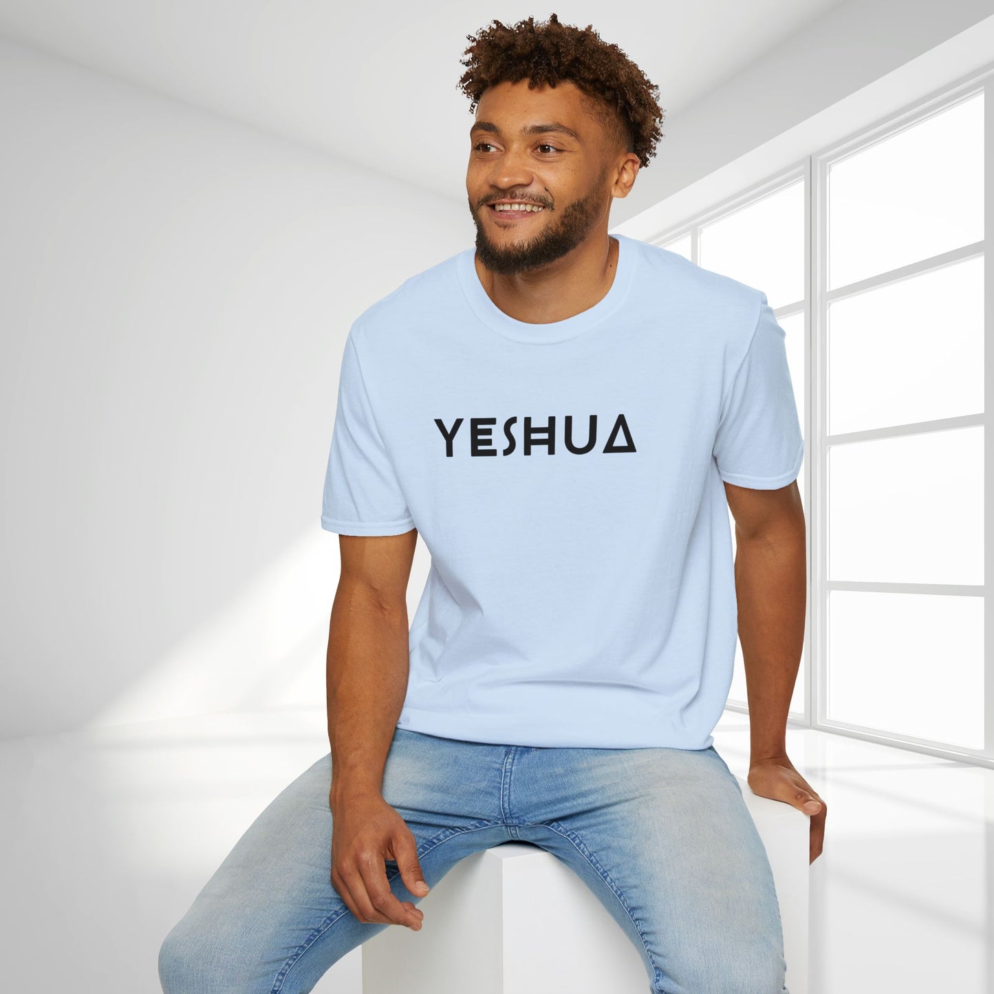 Unisex YESHUA Softstyle T-shirt -  Minimalist Christian Shirt