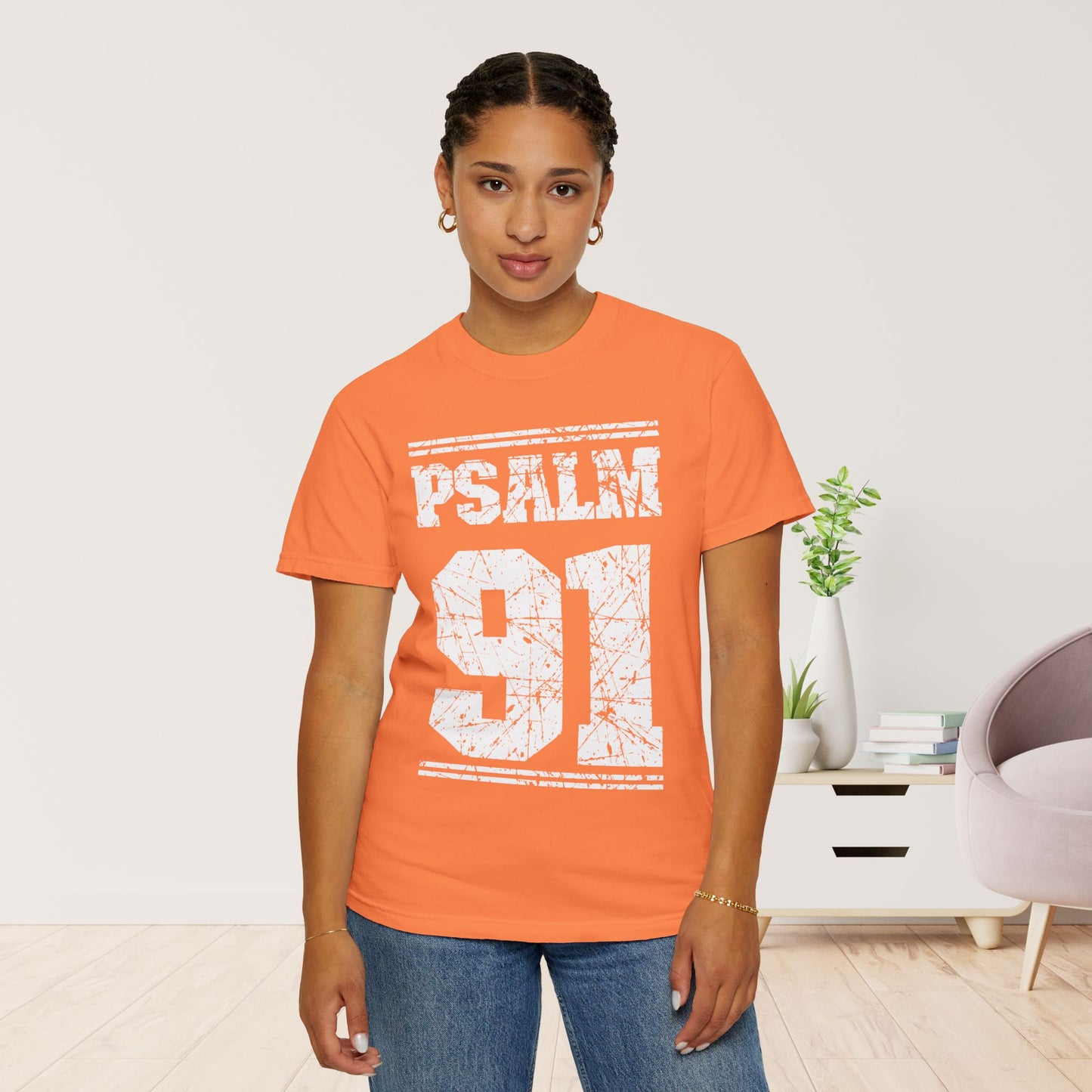 Psalm 91 Comfort Colors Christian Shirt - Bible Verse Shirt