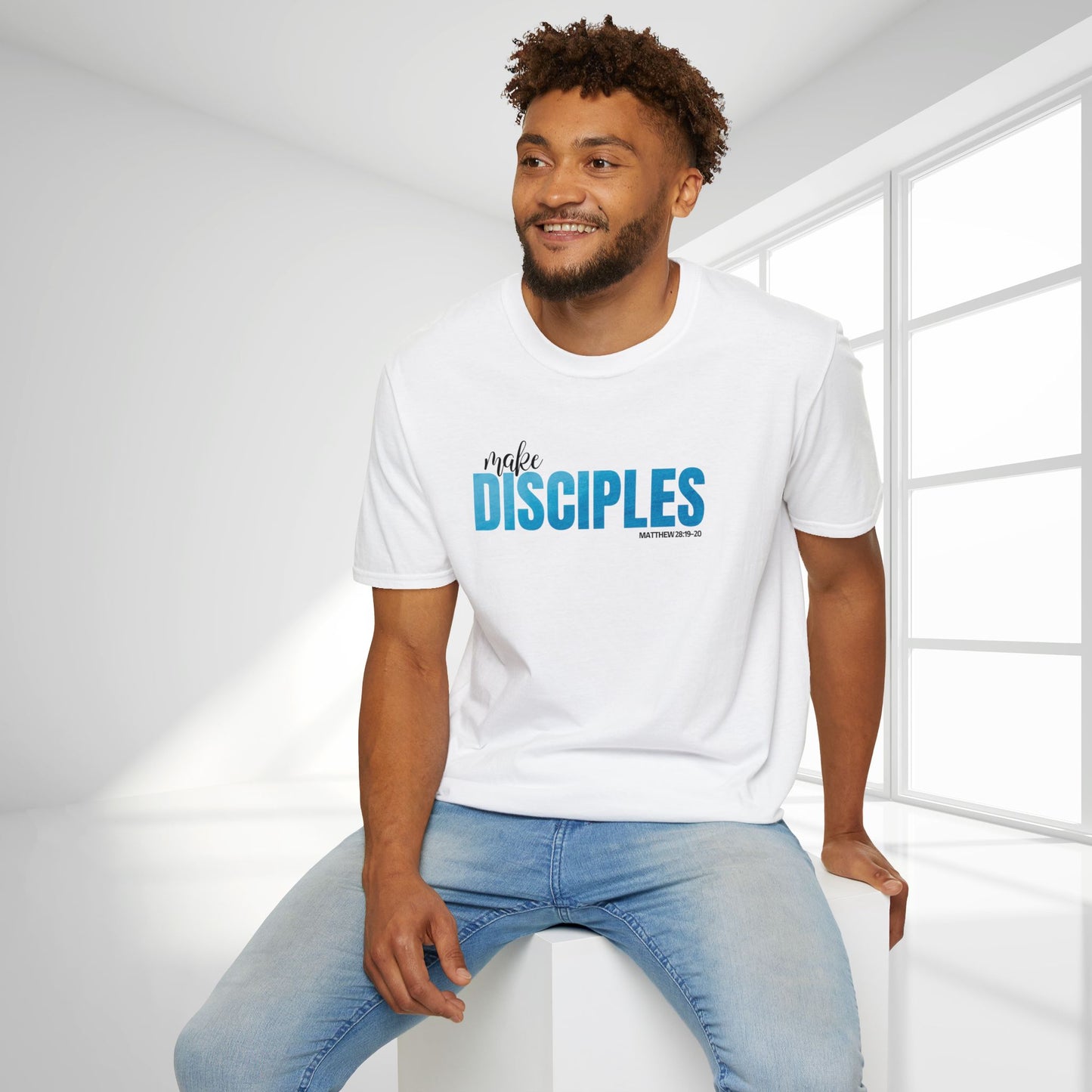 Make Disciples Softstyle T-Shirt - Matthew 28:19-20 Bible Verse Christian Tee