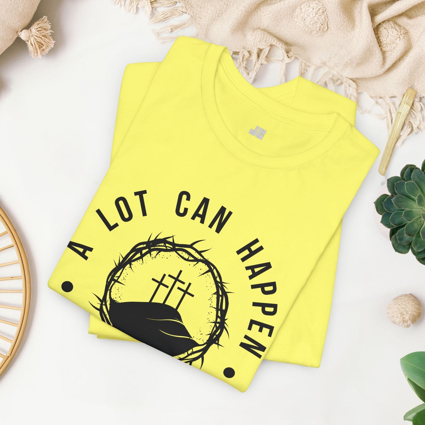 A Lot Can Happen in Three Days Christian Soft Cotton Tee - Easter Shirt