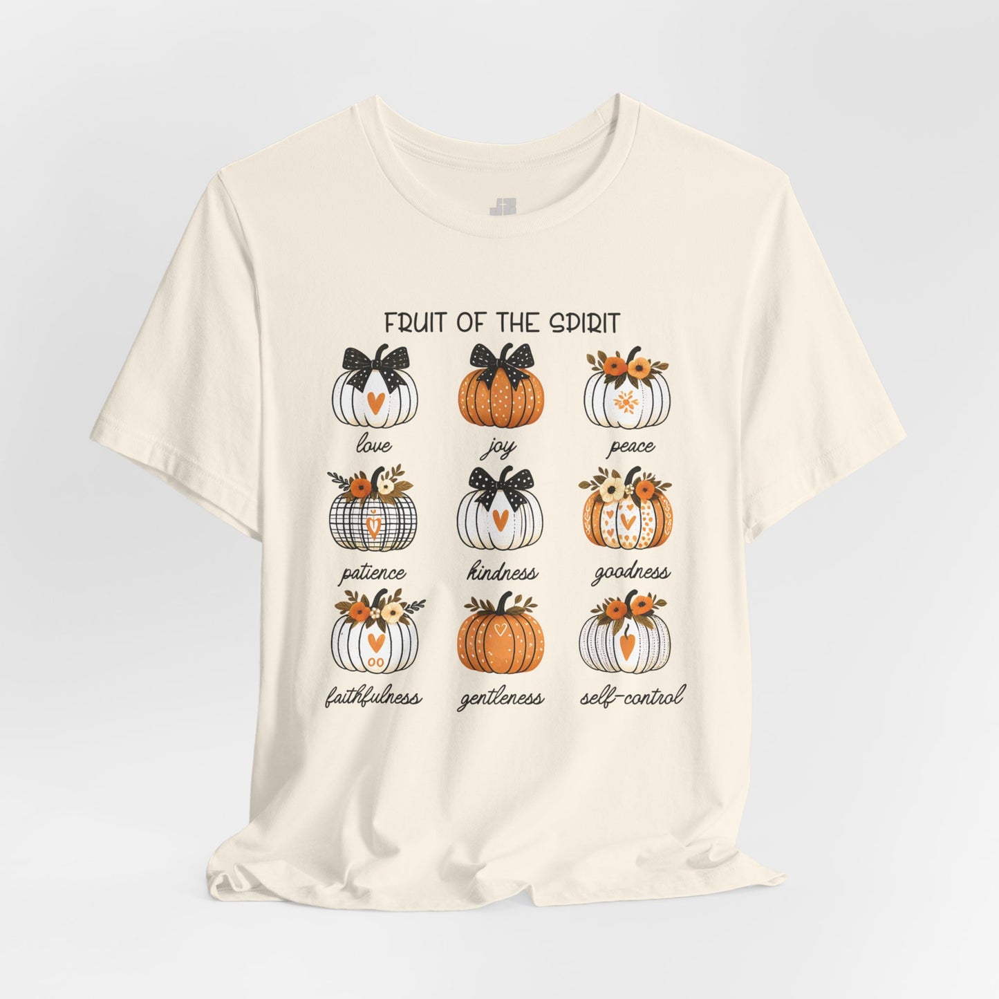 Pumpkin Fruit of the Spirit Soft Cotton Tee - Fall Christian Shirt