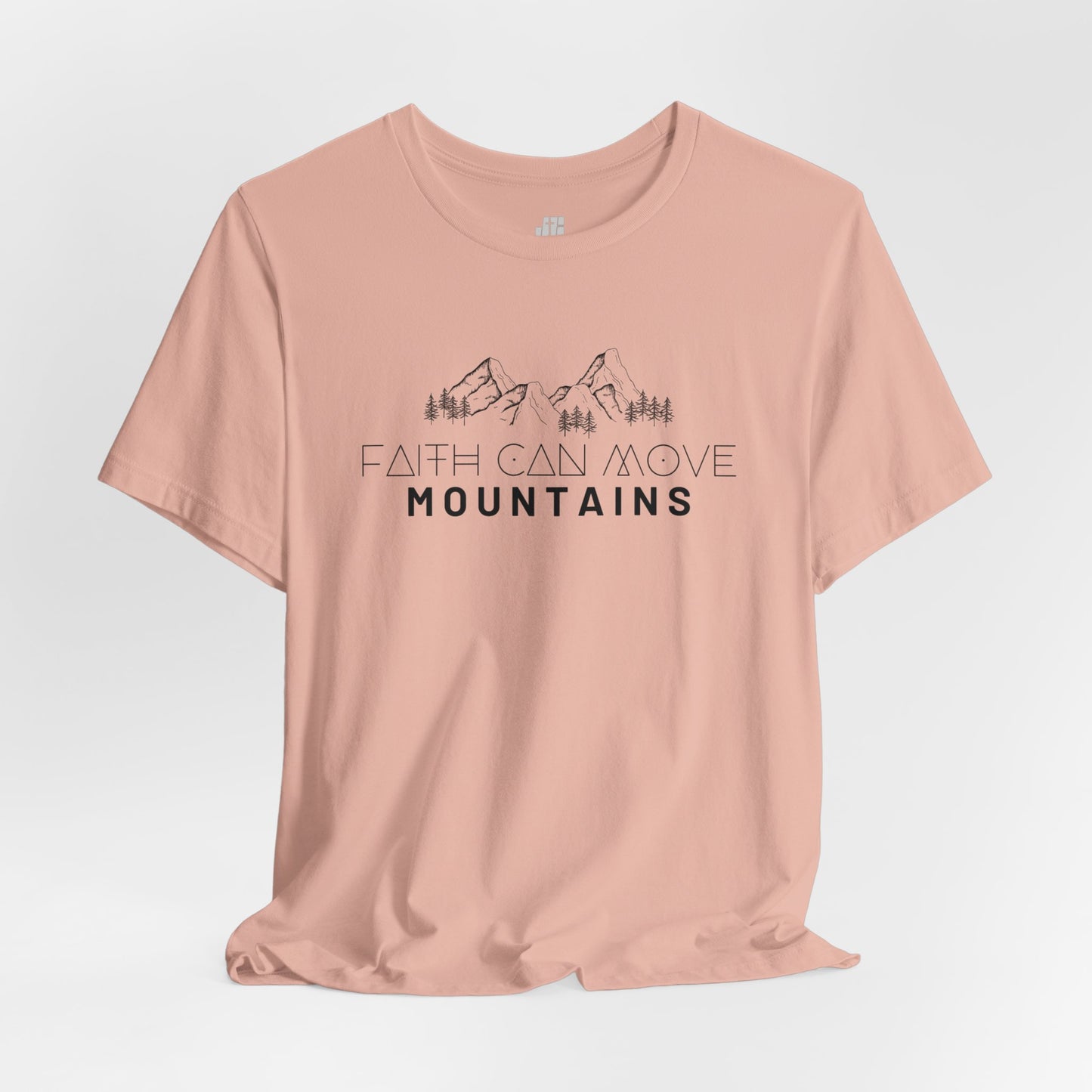 Faith Can Move Mountains Soft Cotton Tee - Matthew 17:20 Bible Verse Shirt