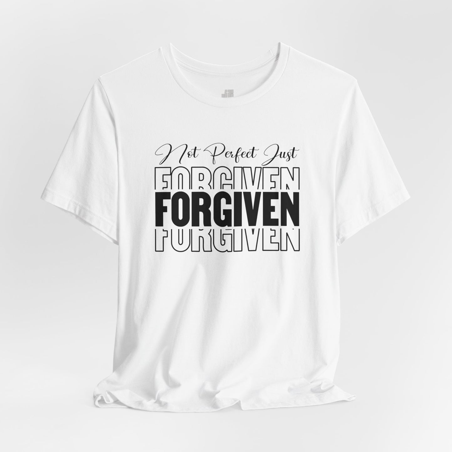 Not Perfect Just Forgiven Christian Soft Cotton Tee