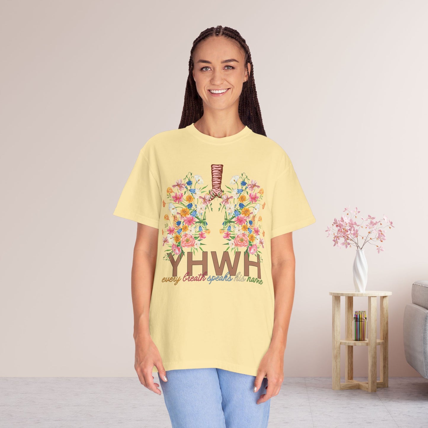 YHWH Every Breath Speaks His Name Comfort Colors T-shirt